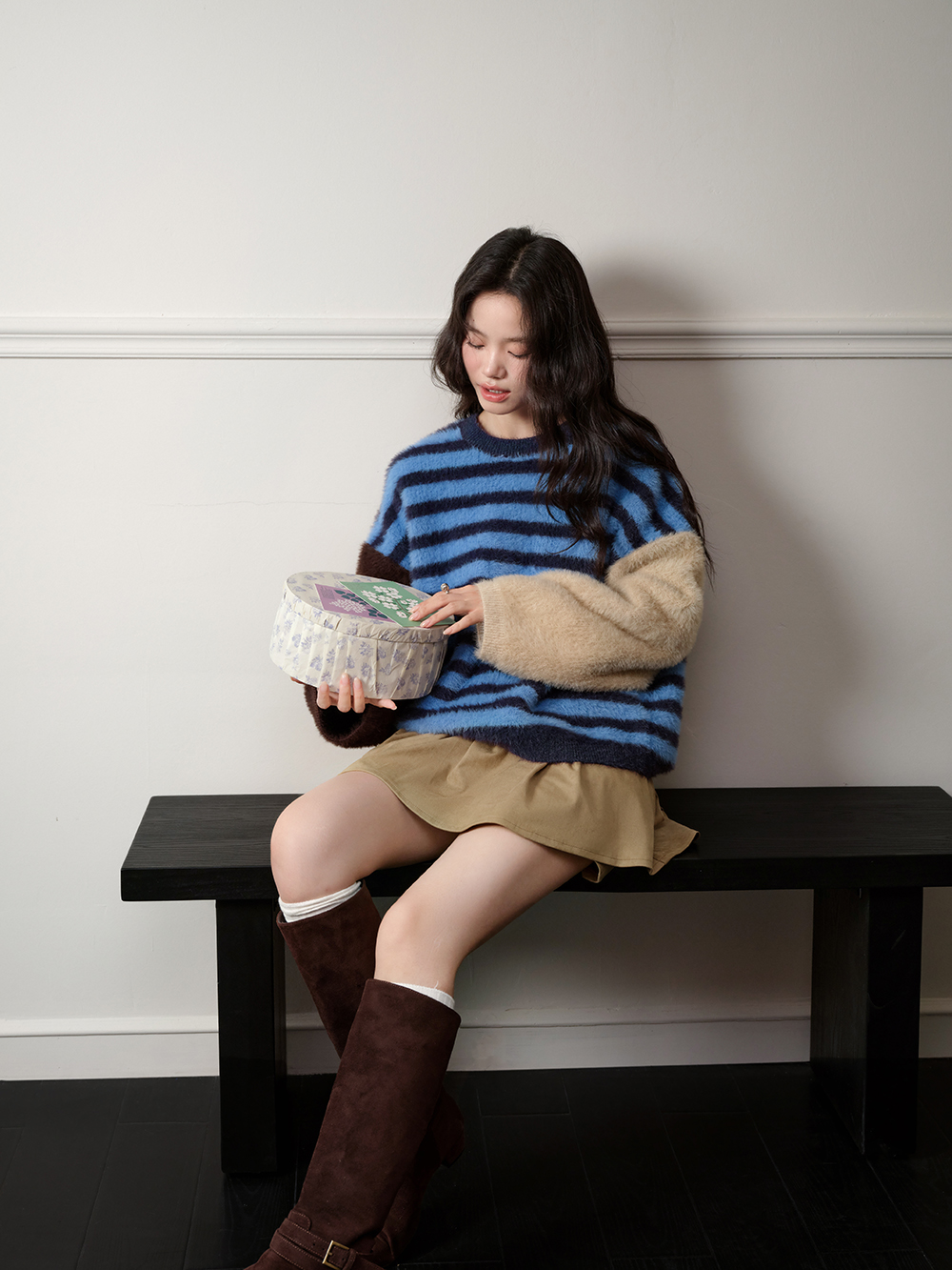 Fuzzy Striped Sweater