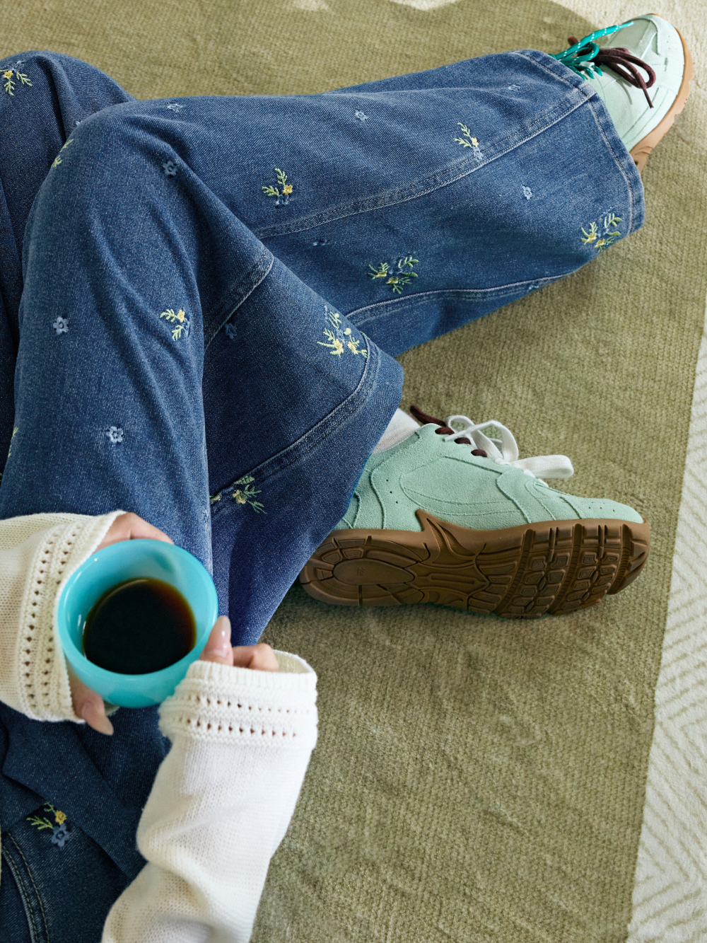 Floral Embroidered Jeans