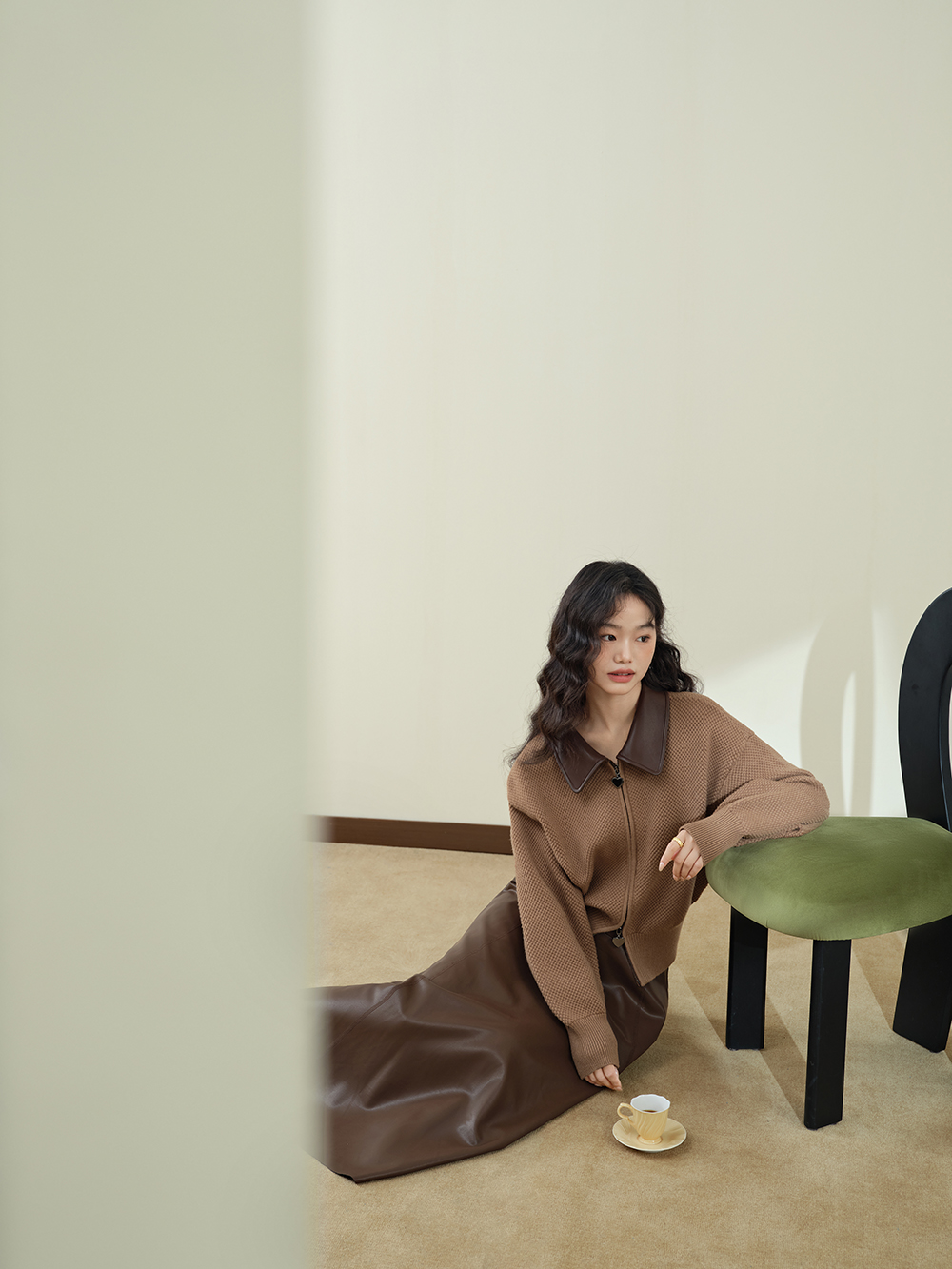 Double Zip Cardigan Sweater