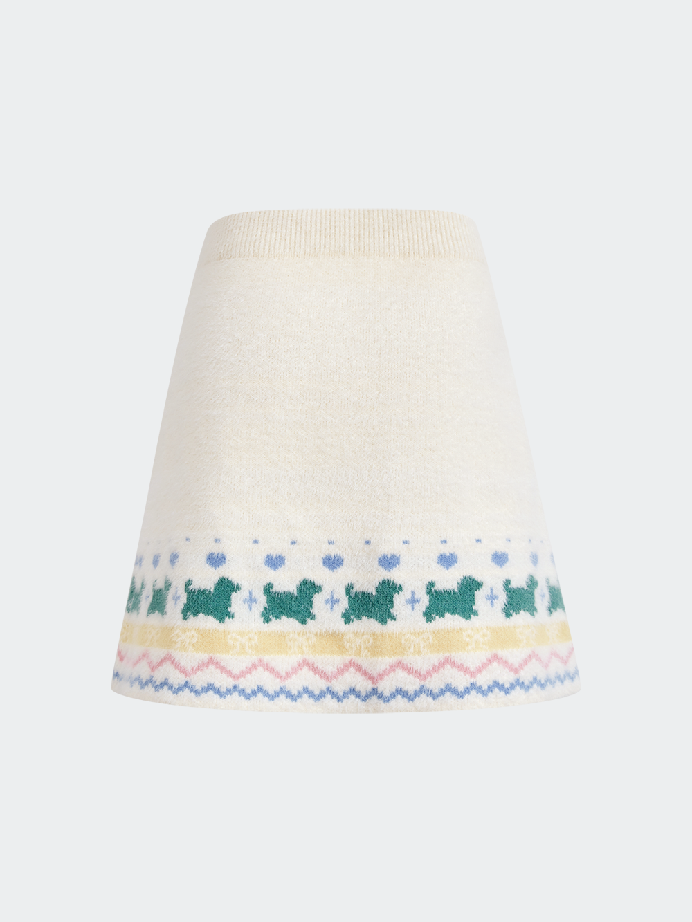 Fair Isle Zip Up Sweater and Skirt