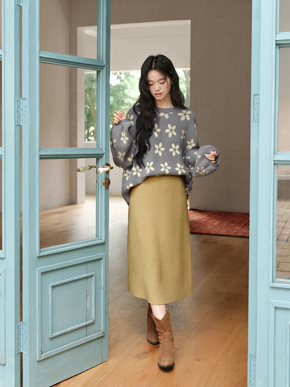 Floral Relaxed Sweater