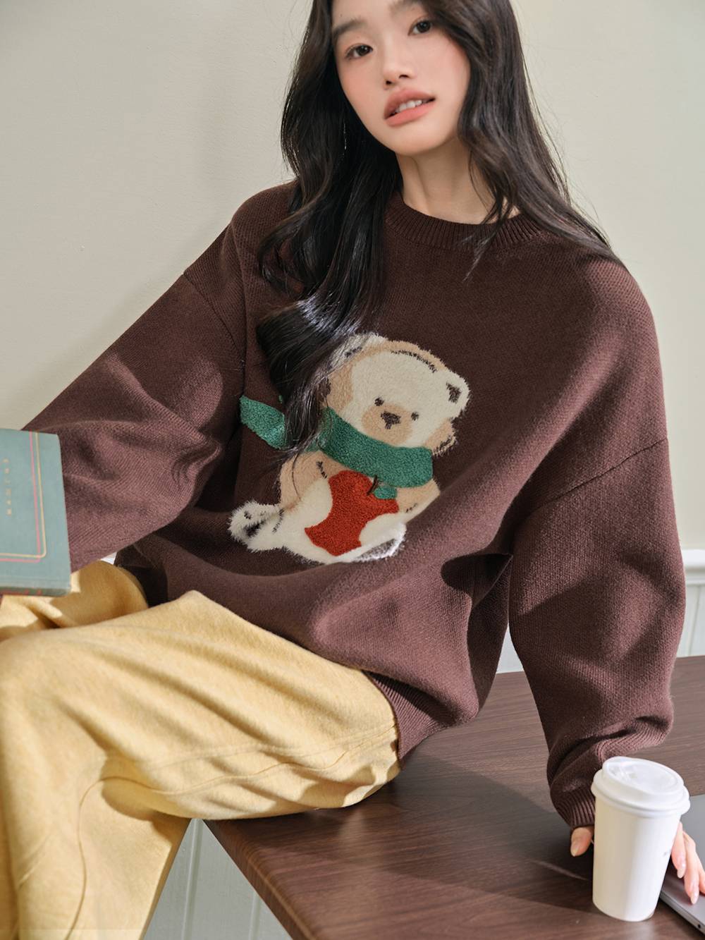 Bear Embroidered Sweater