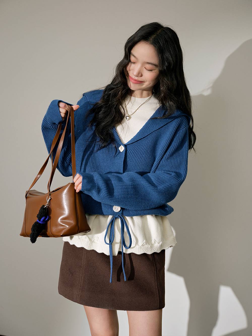 Sailor Collar Drawstring Sweater