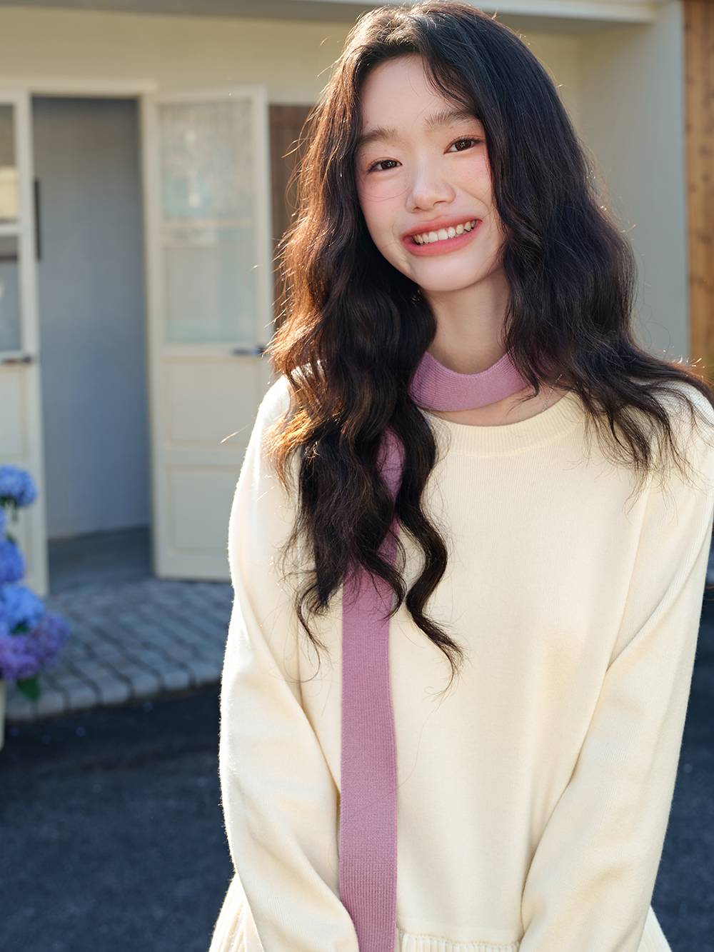 Layered Hem Knit Top