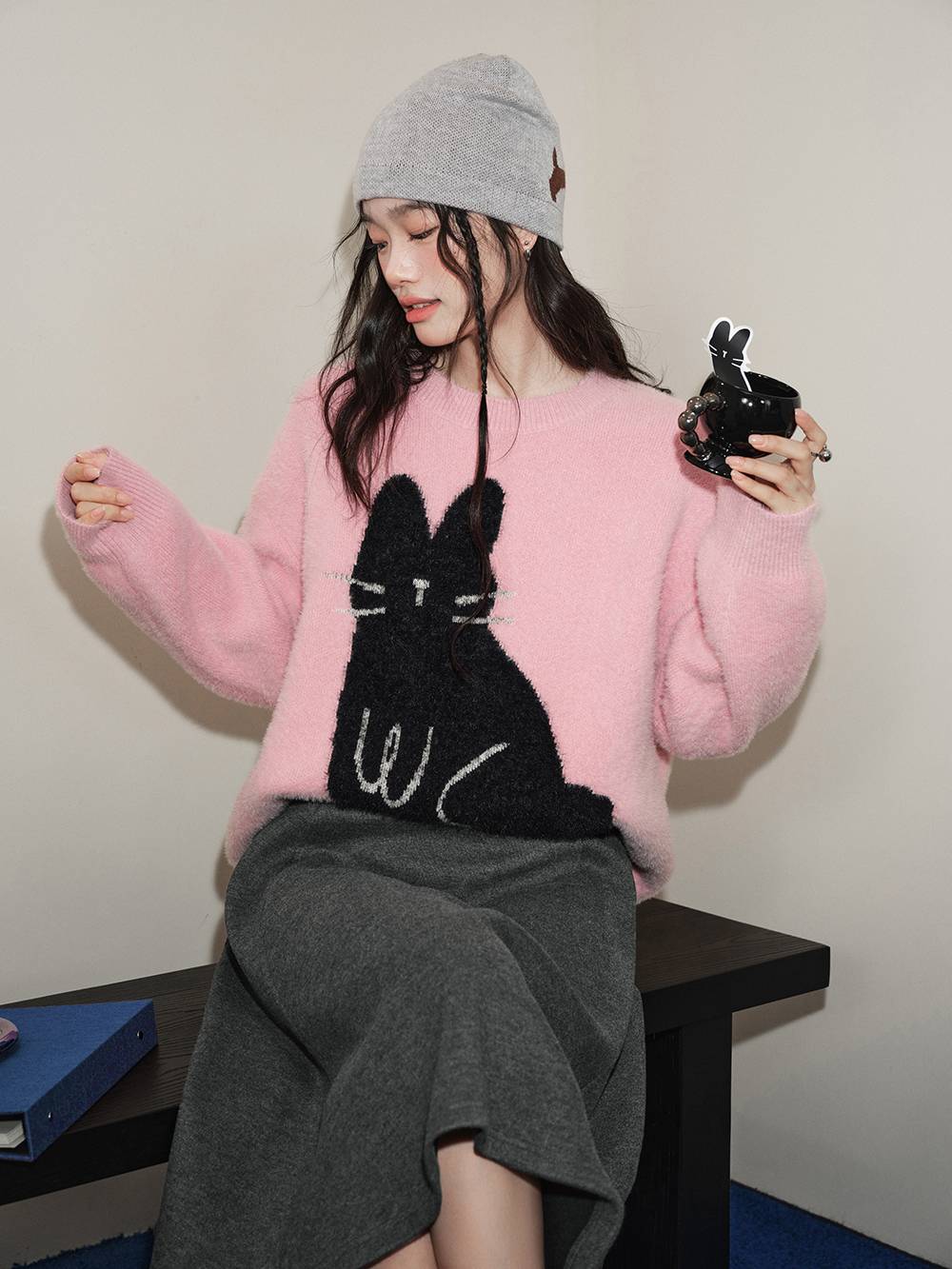 Rabbit Graphic Sweater