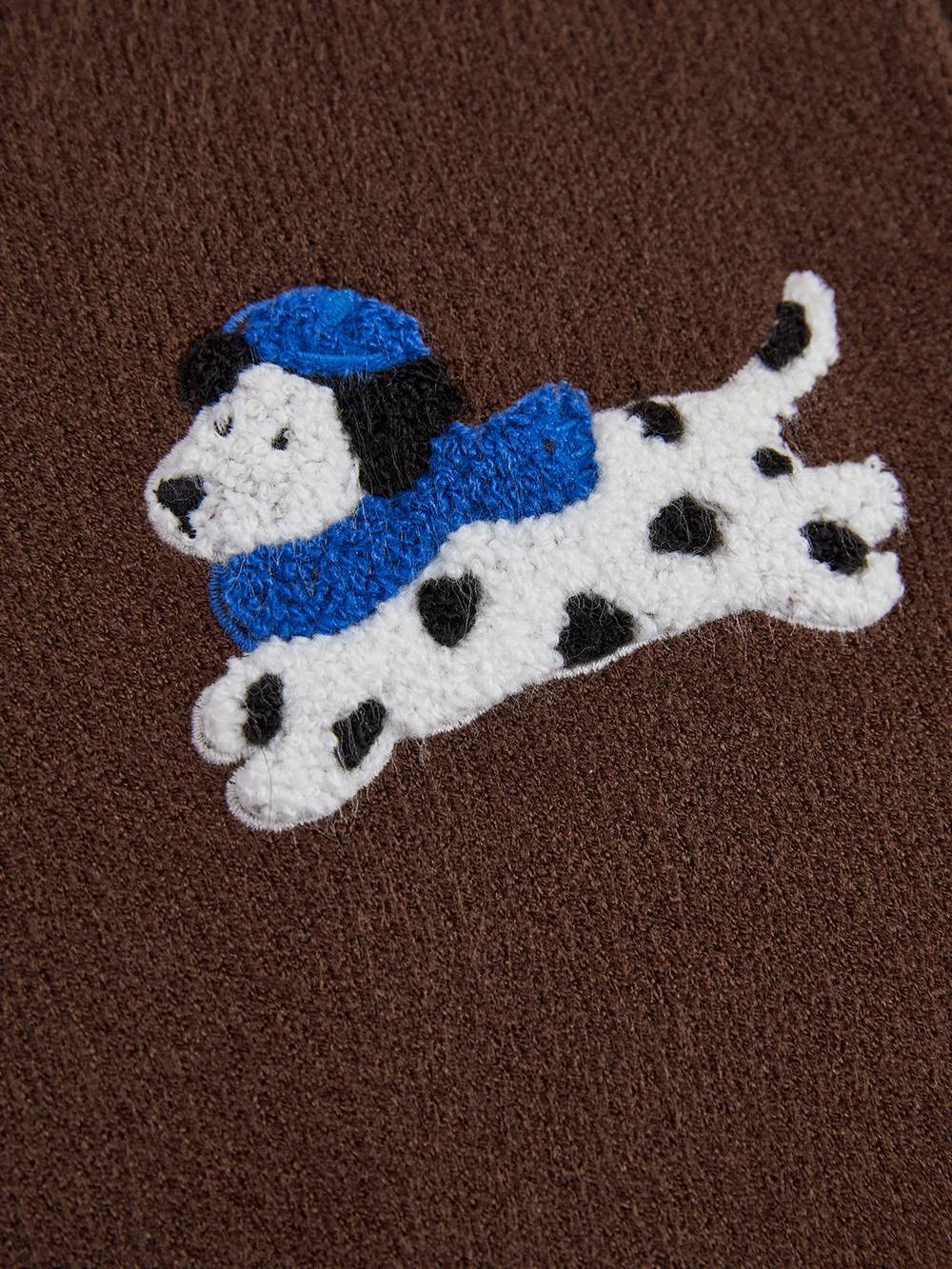 Puppy Embroidered Cardigan Sweater