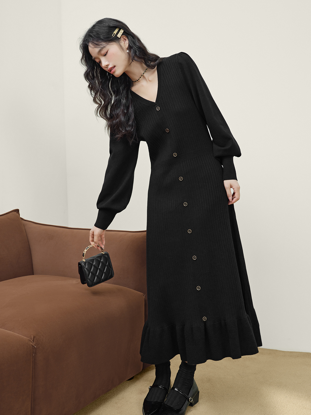 Long Sleeve Knit Dress