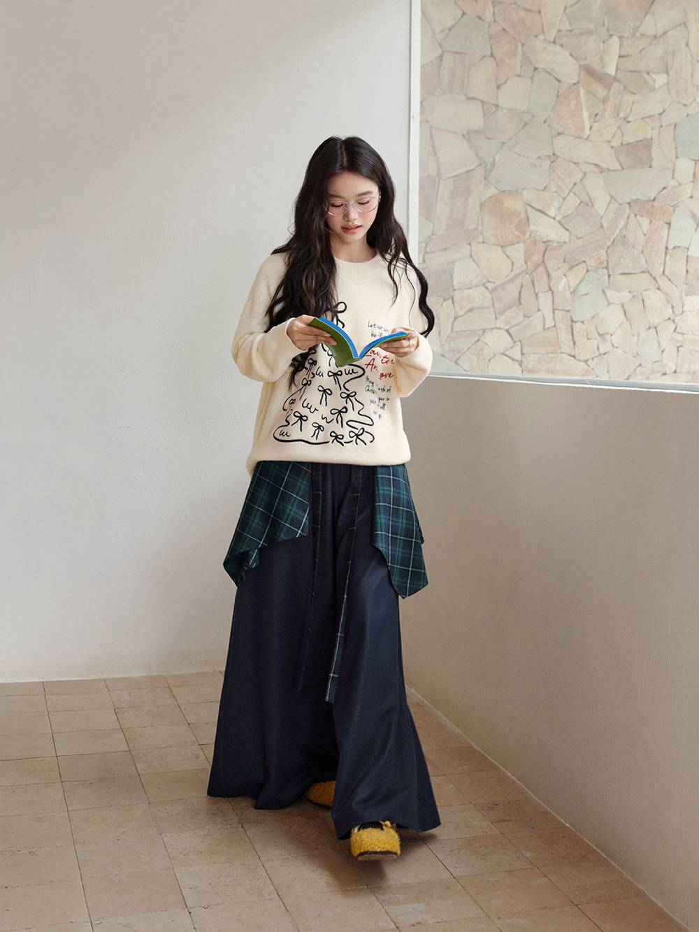 Wrap Tie Wide-Leg Pants