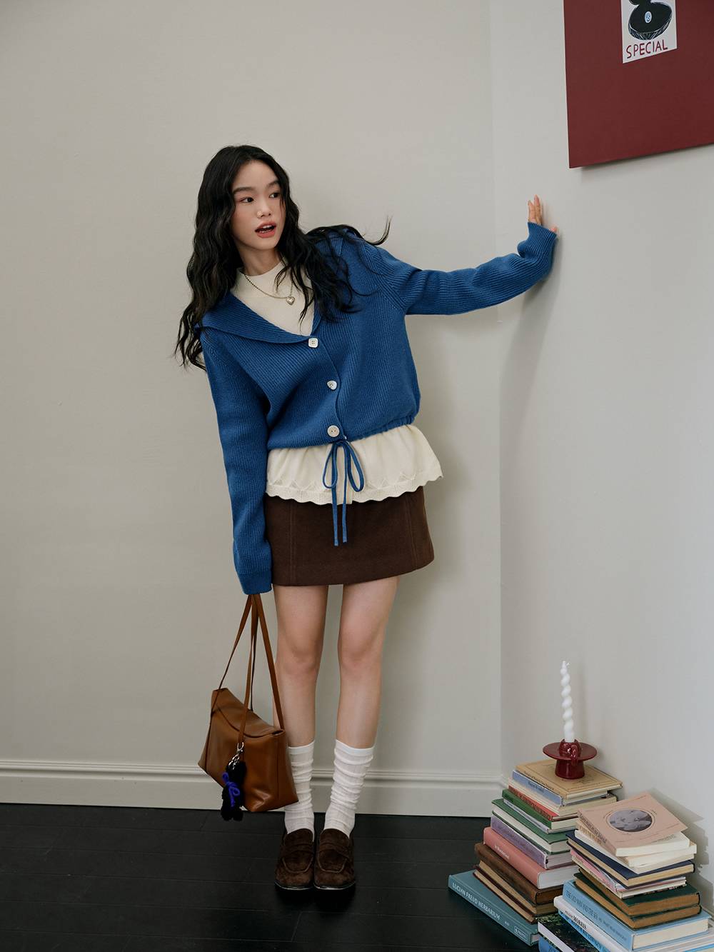 Sailor Collar Drawstring Sweater