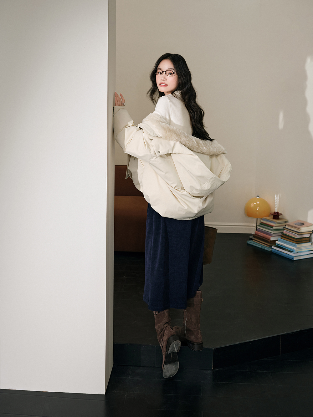 Hooded Stand Collar Down Jacket