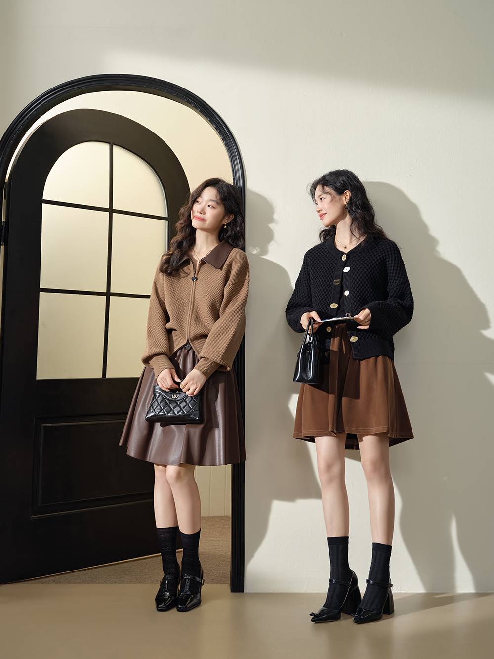 Double Zip Cardigan Sweater