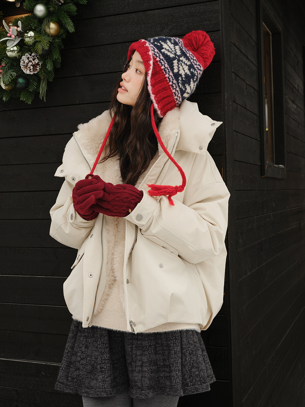 Hooded Stand Collar Down Jacket