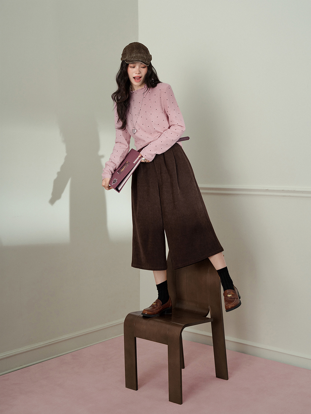 Cropped Wide Leg Pants