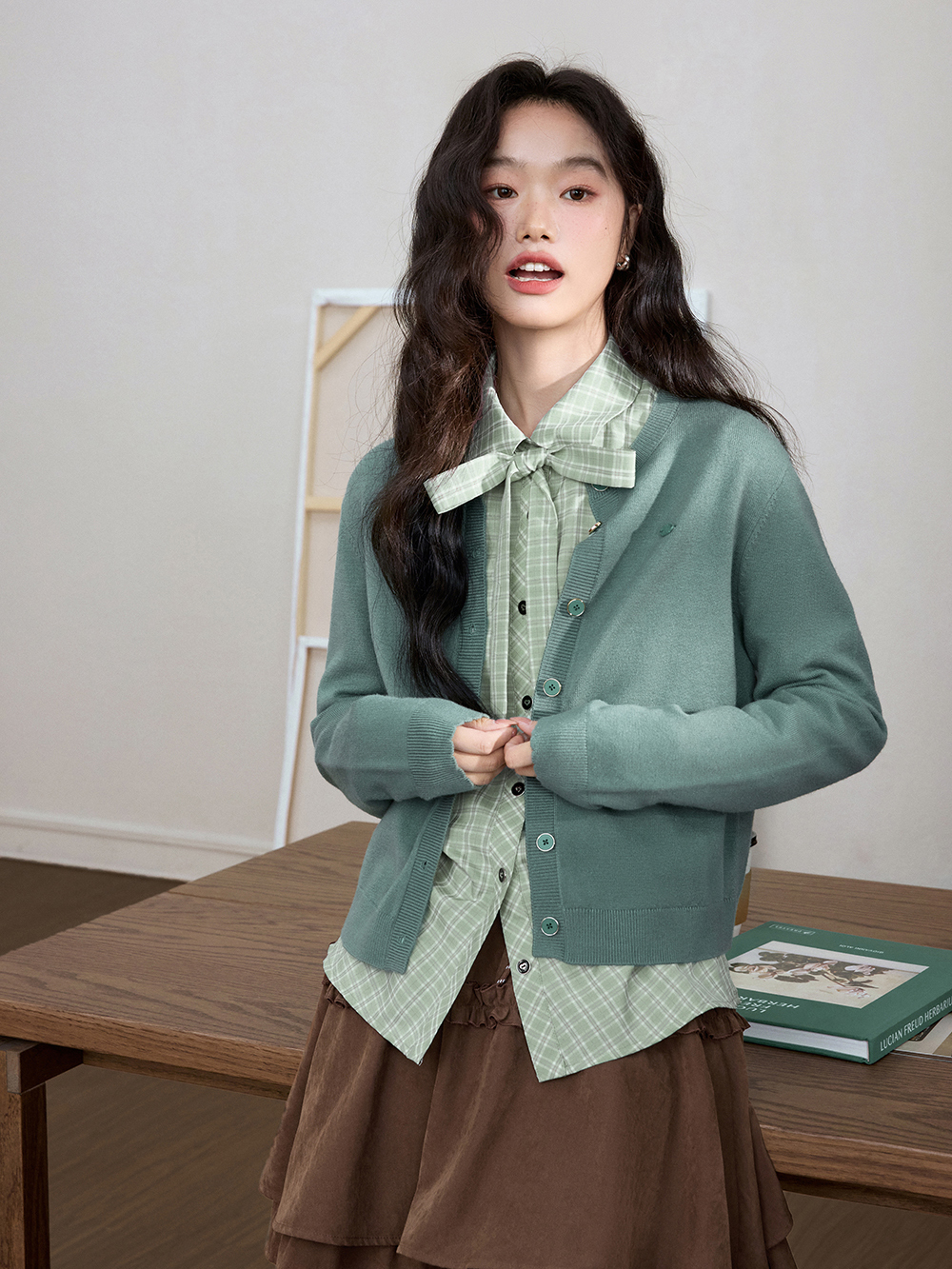 Cardigan Sweater and Knit Vest