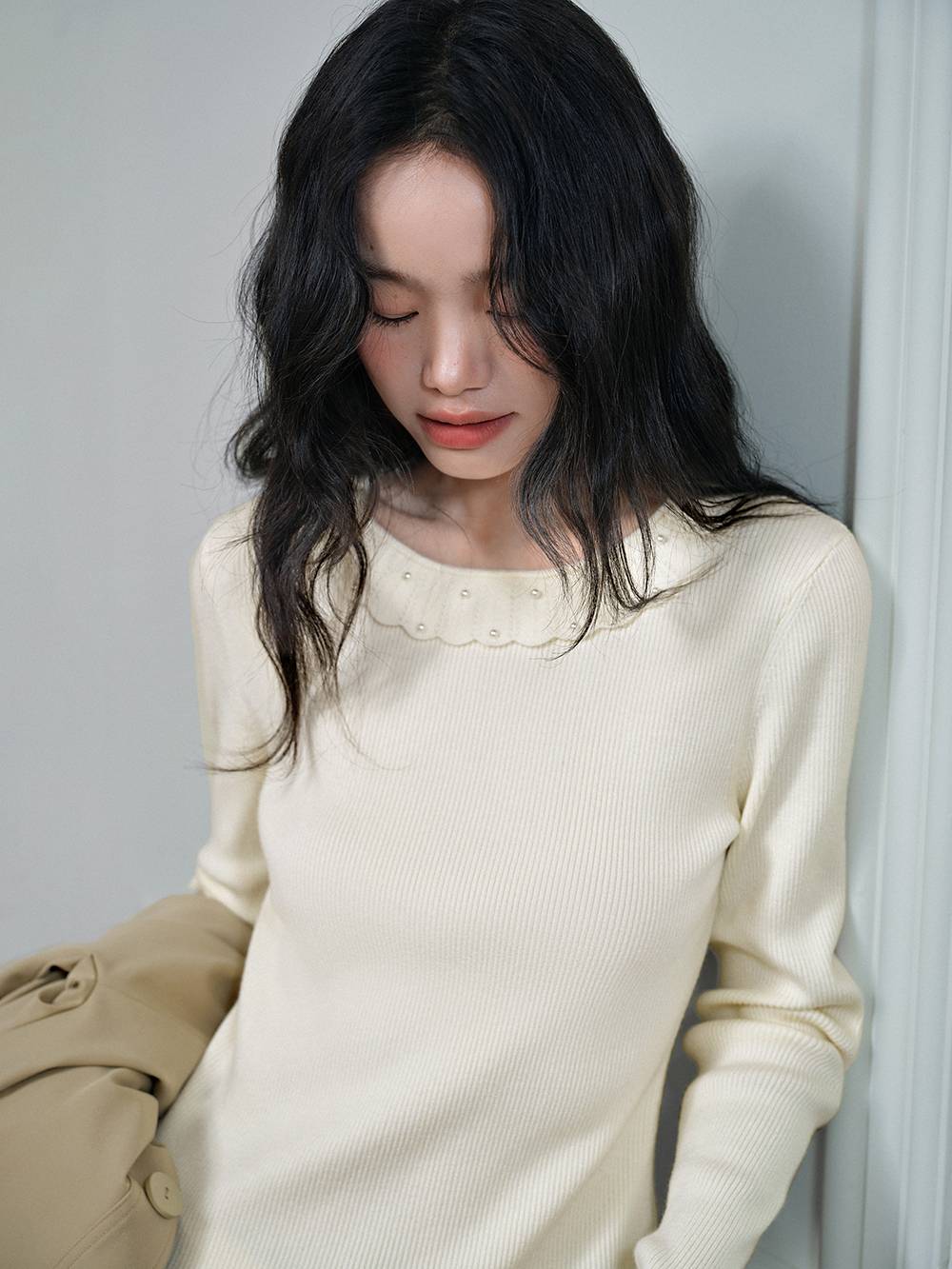 Pearl Embellished Knit Top