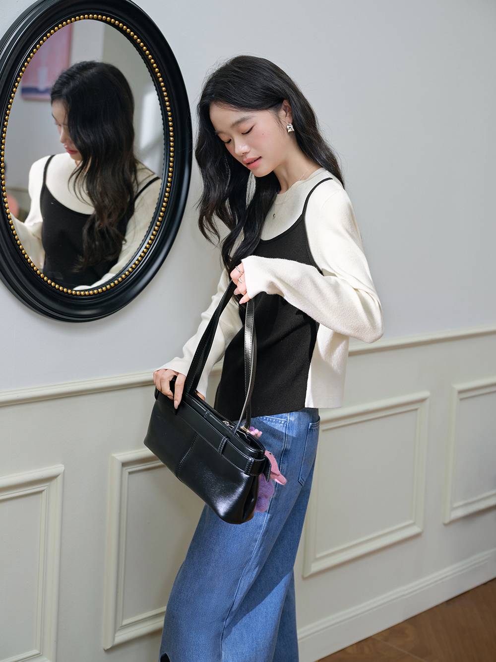 Layered Look Knit Top