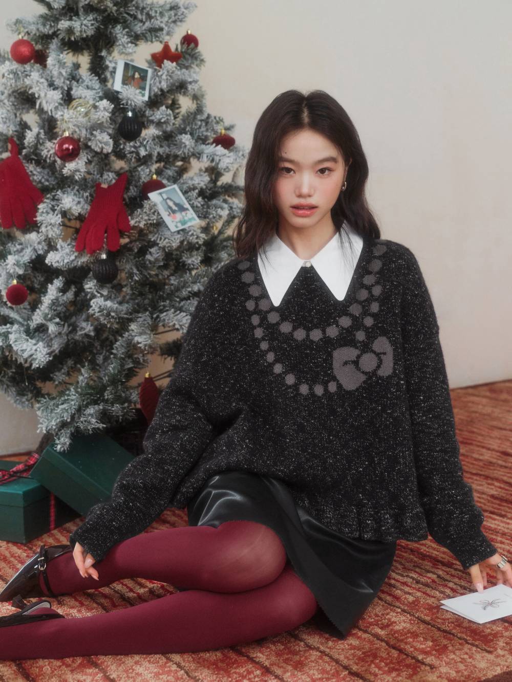 Bow Necklace Sweater