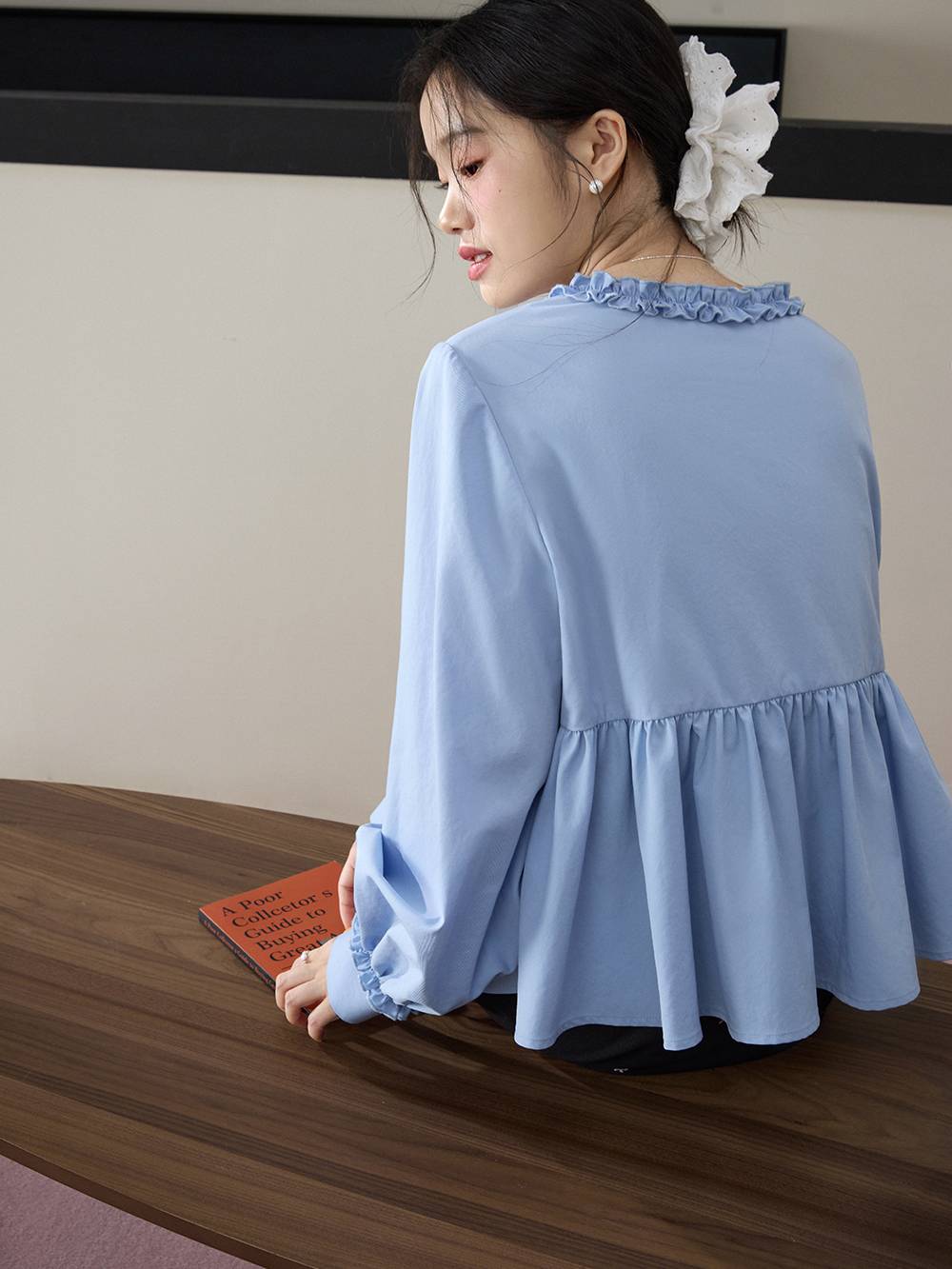 Ruffle-trim Blouse