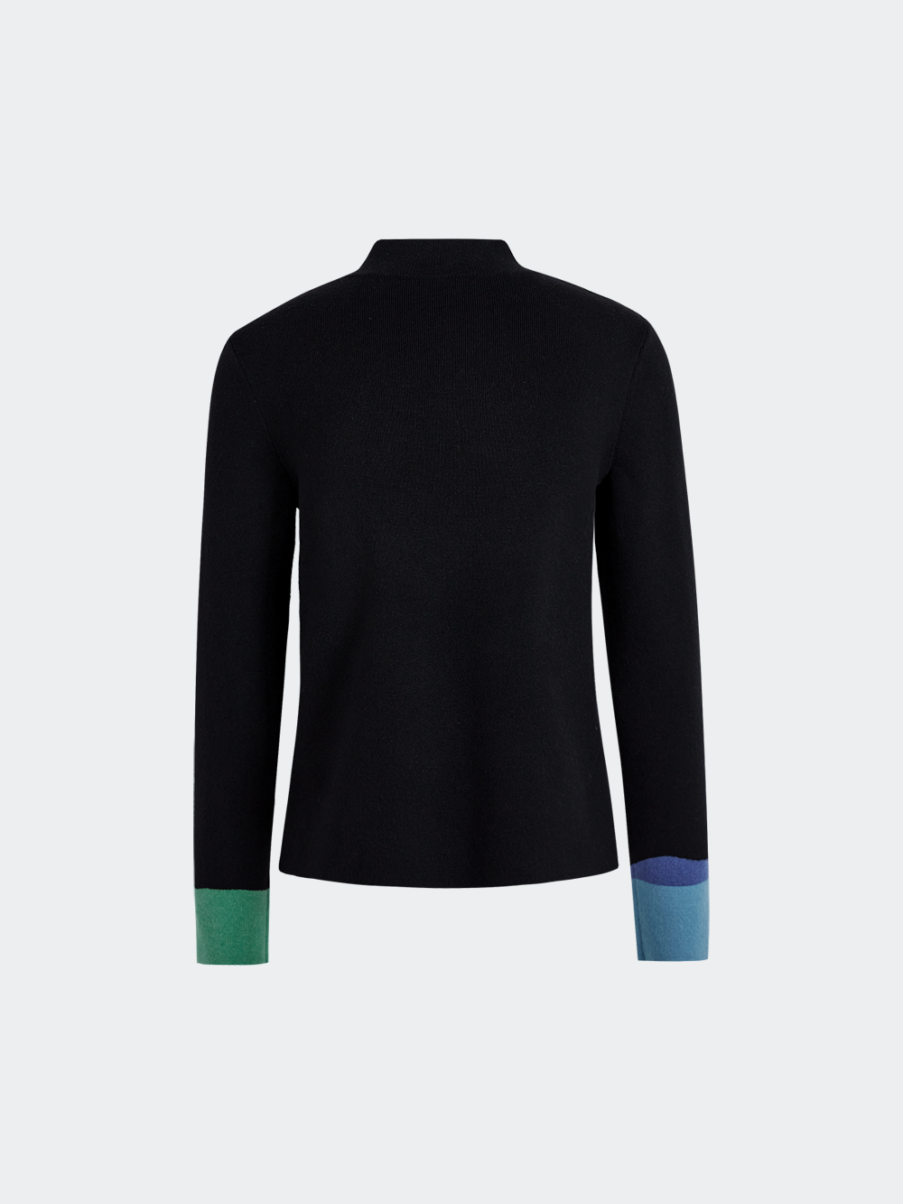 Mock Neck Long-Sleeve Knit Top