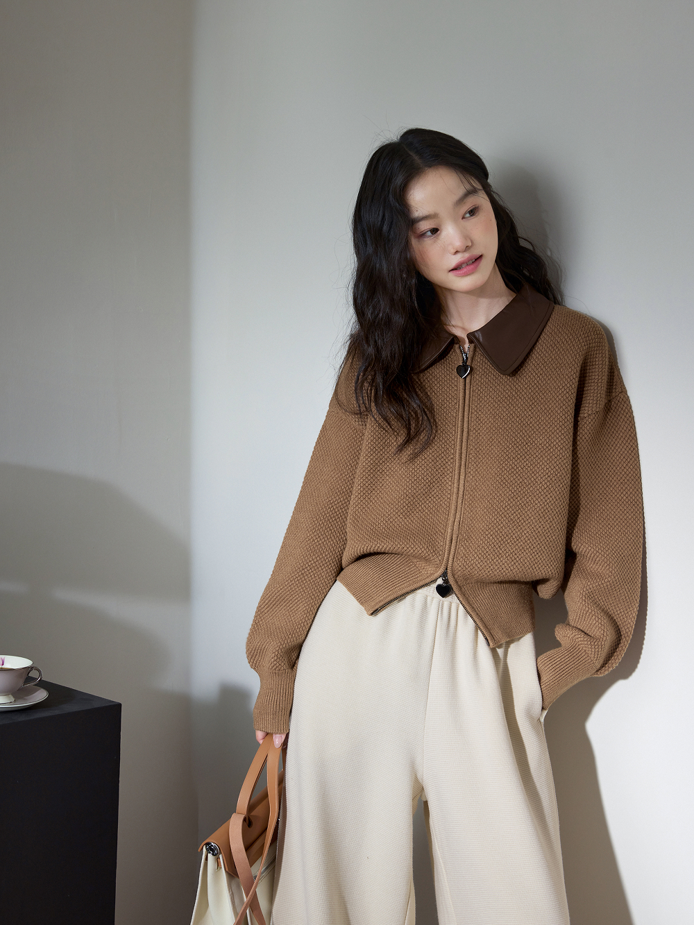 Double Zip Cardigan Sweater