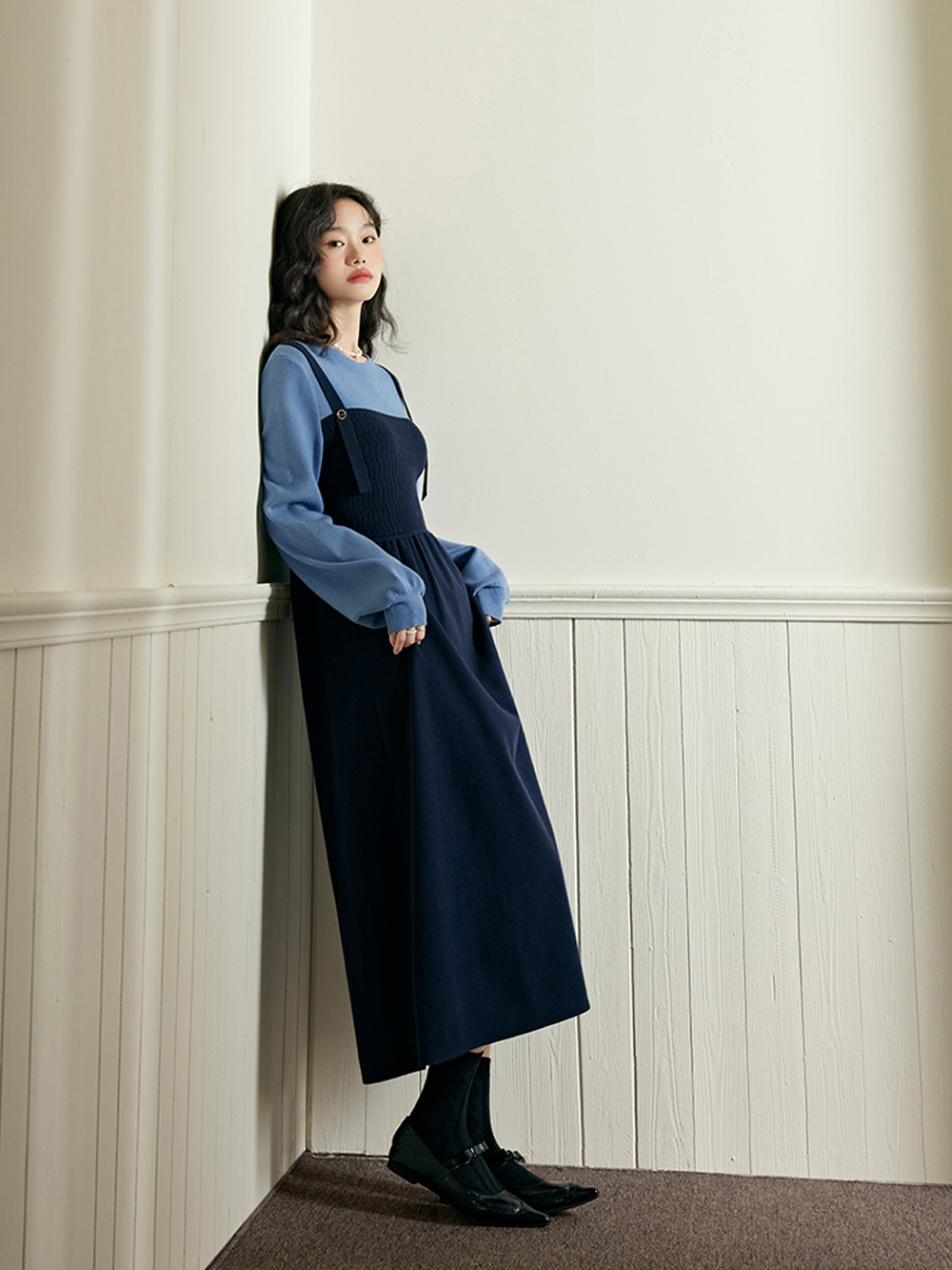 Fake Two-piece Dress