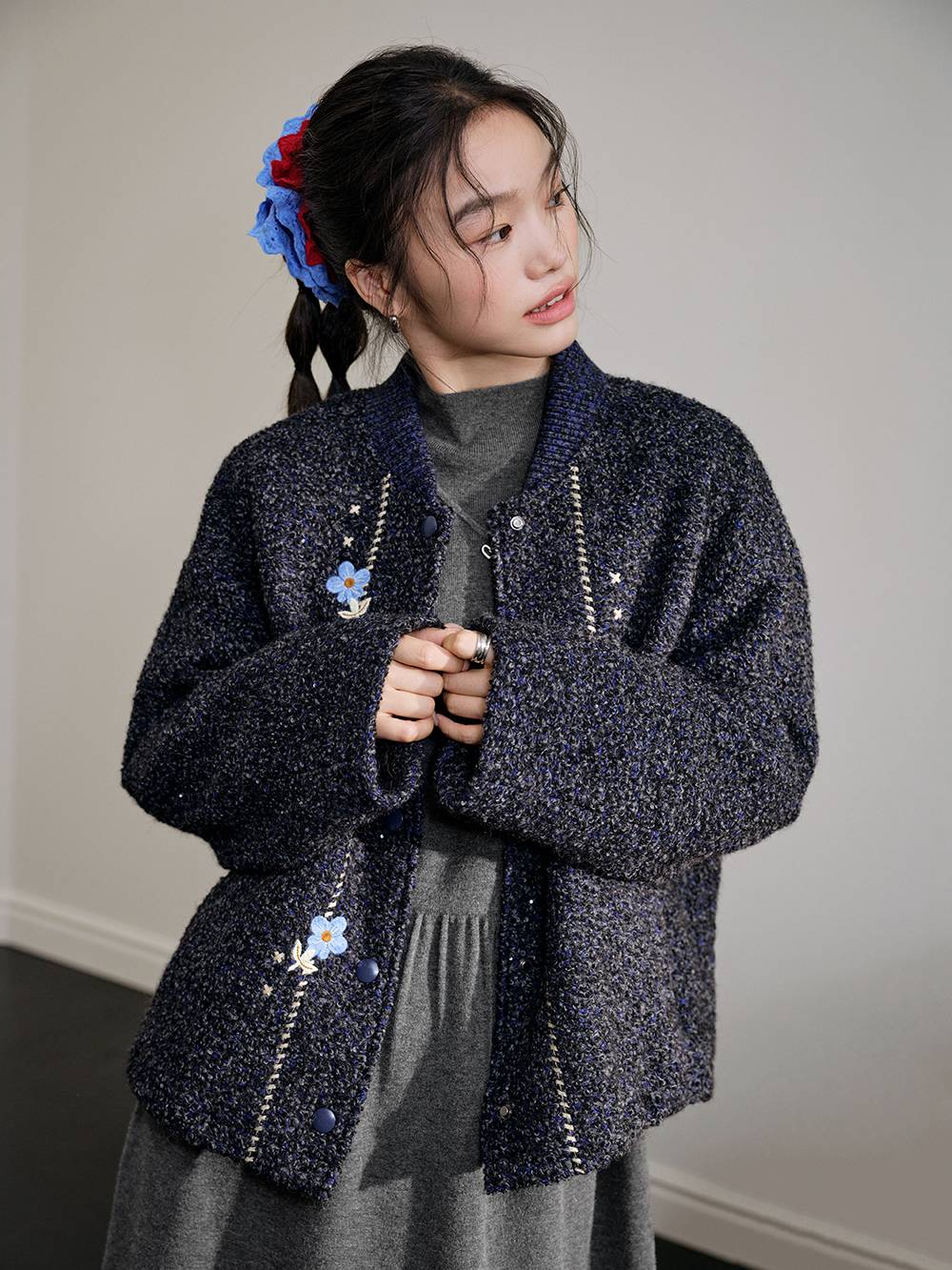 Textured Embroidered Jacket