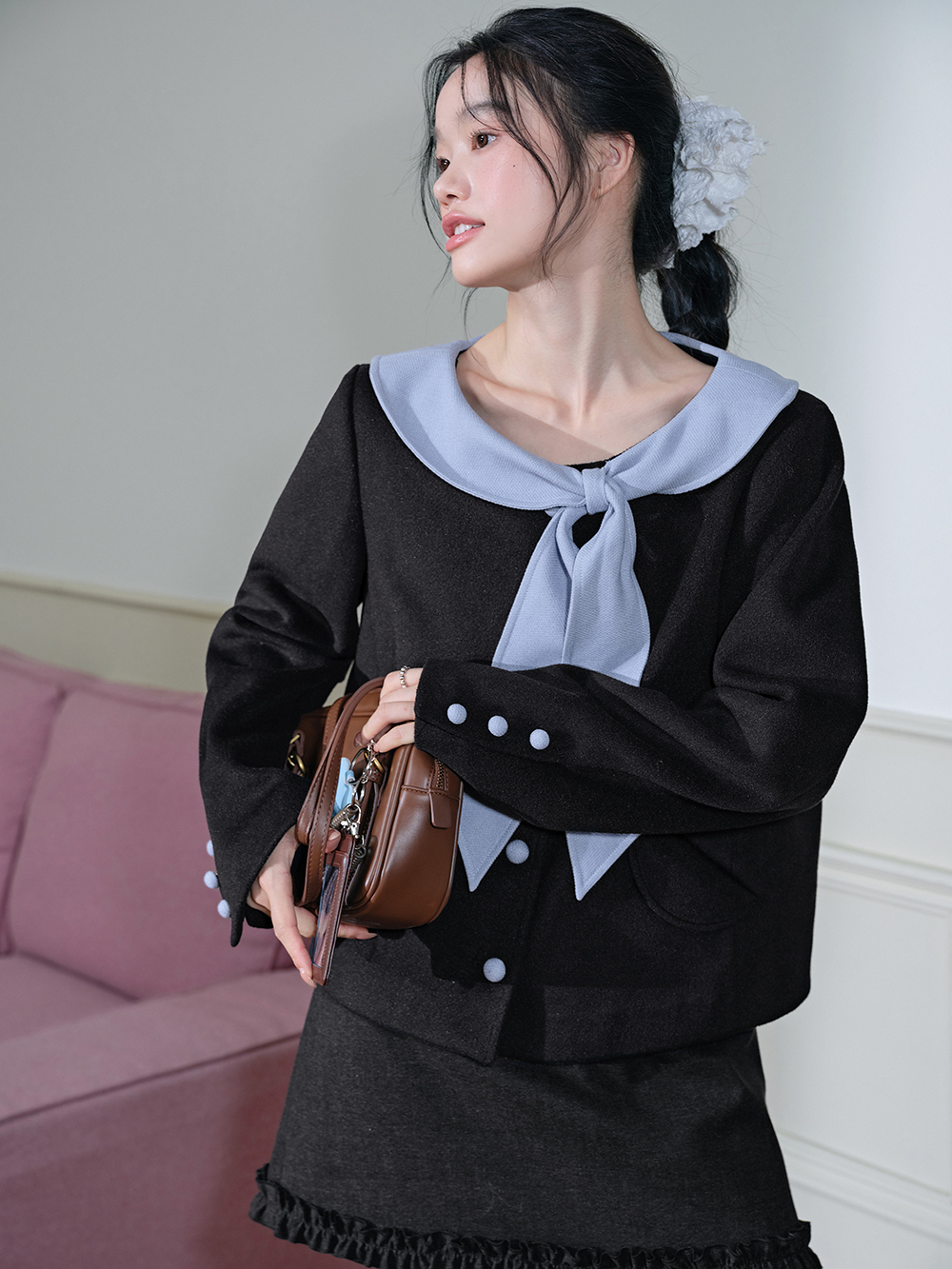 Bow Collar Blazer