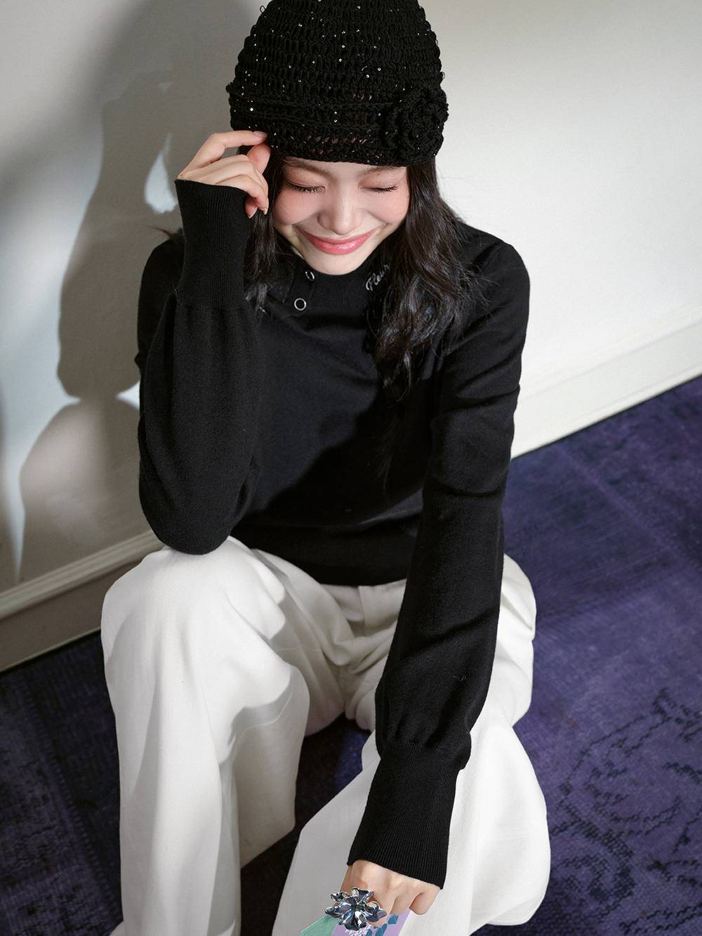 Mock Neck Long-Sleeve Top