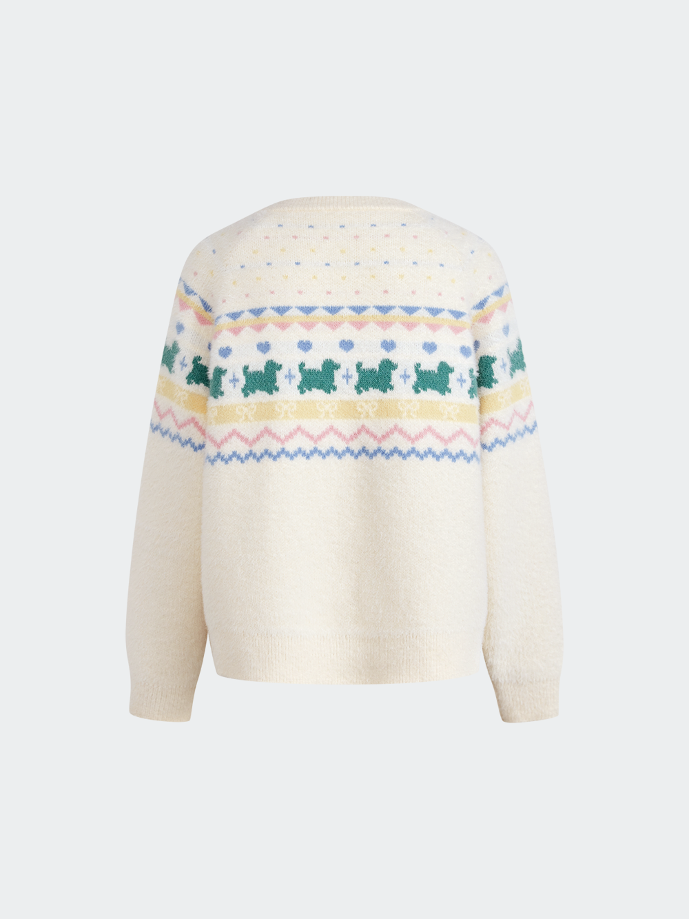 Fair Isle Zip Up Sweater and Skirt