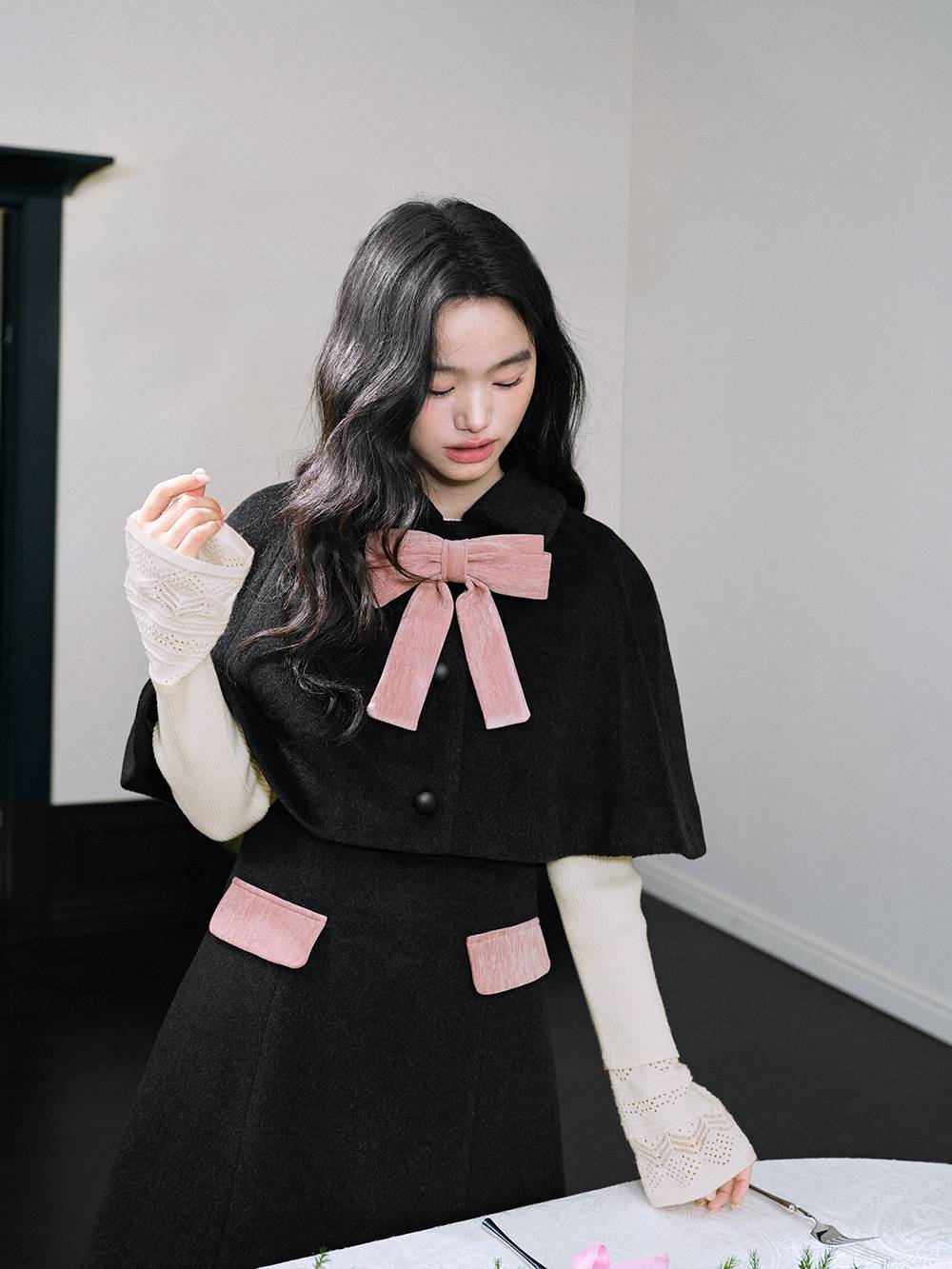 Pink Bow Cape and Dress
