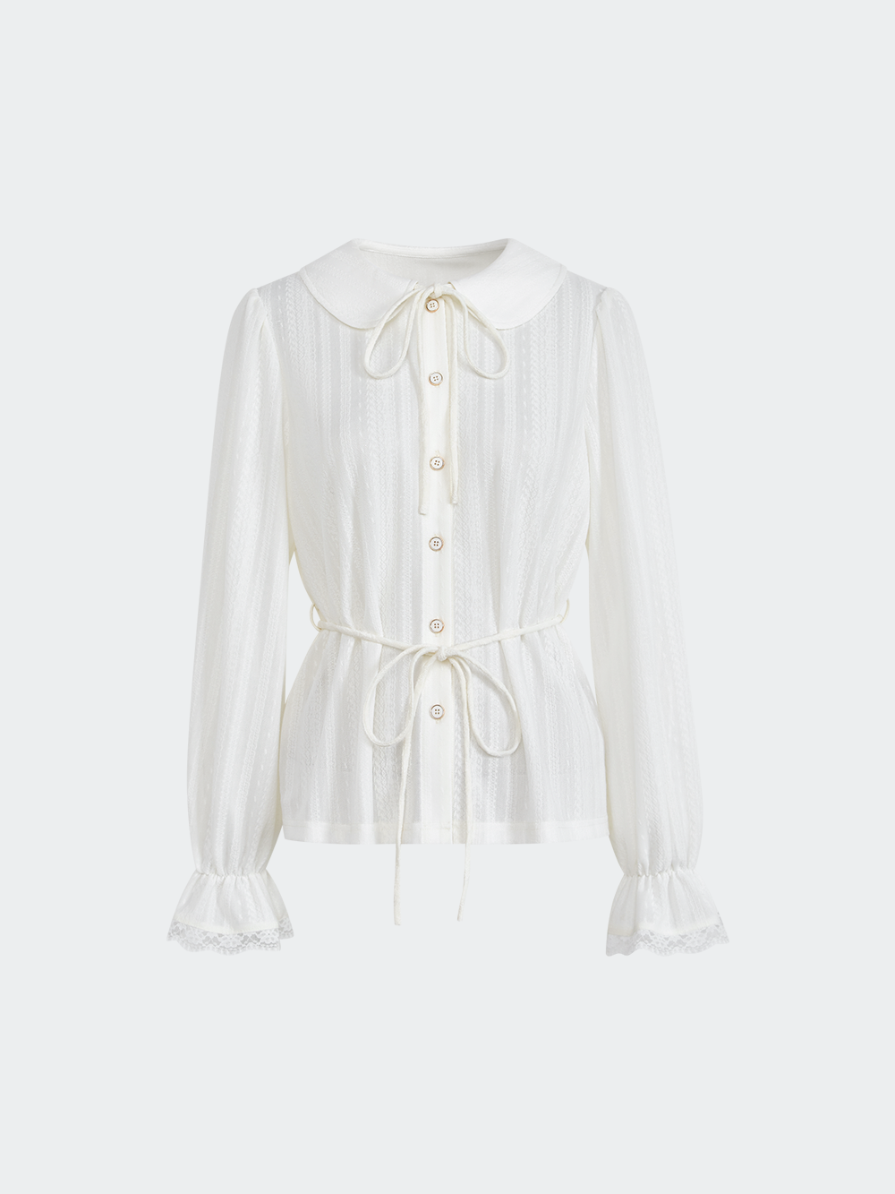 Bubble Hem Dress and White Blouse