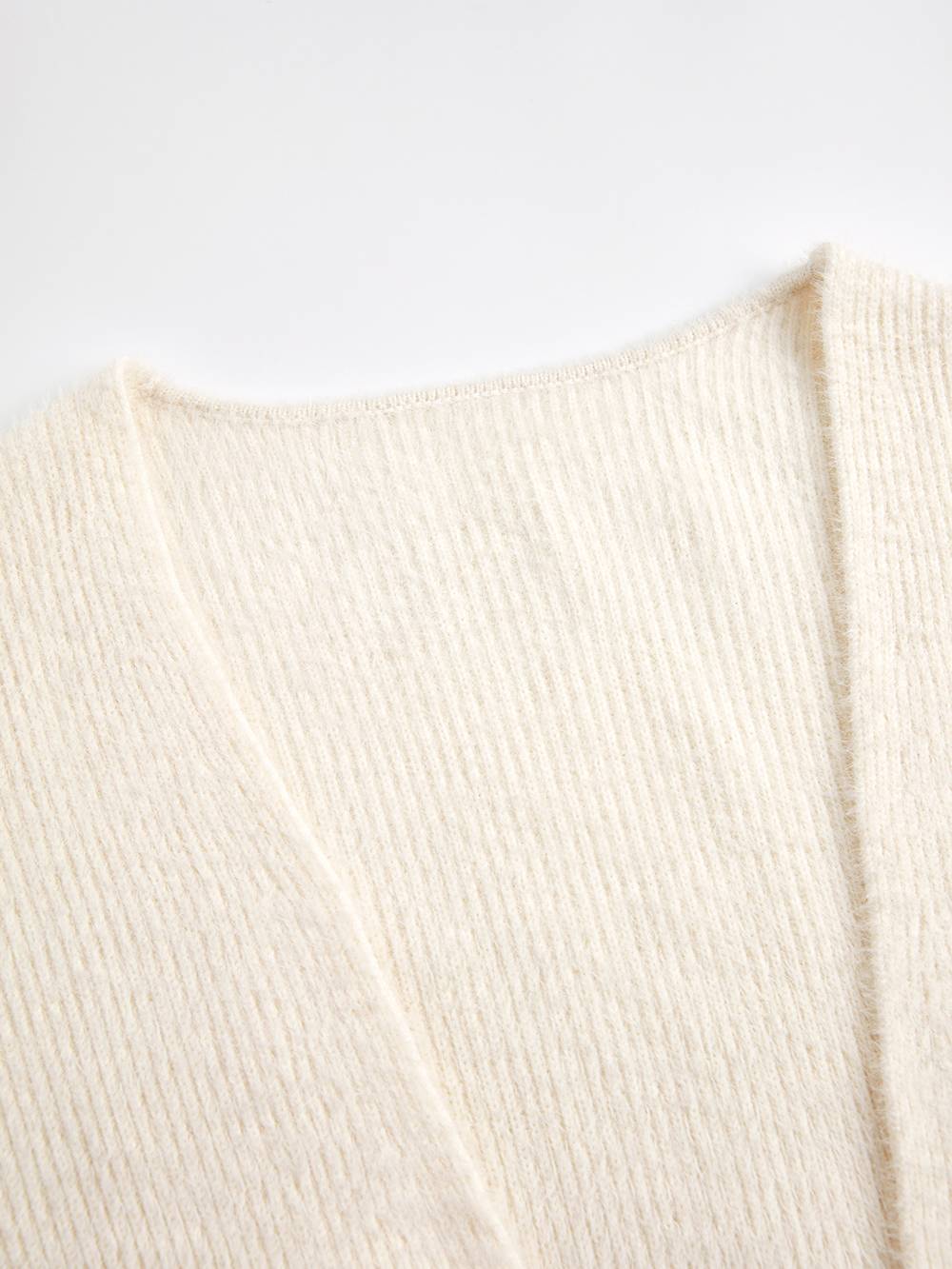 Longline Cardigan and Mock Neck Sweater