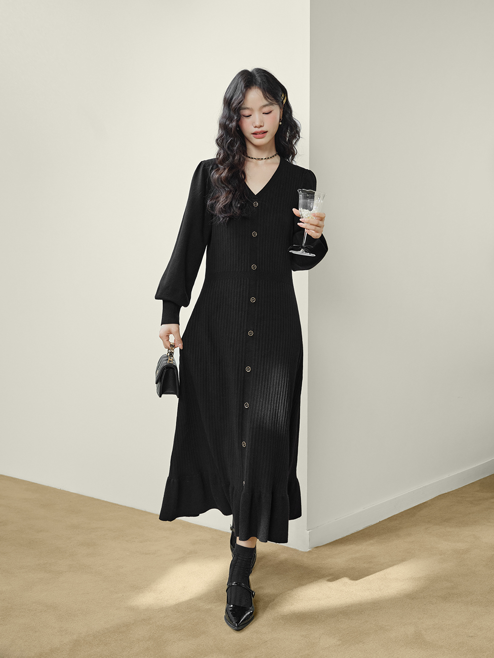 Long Sleeve Knit Dress