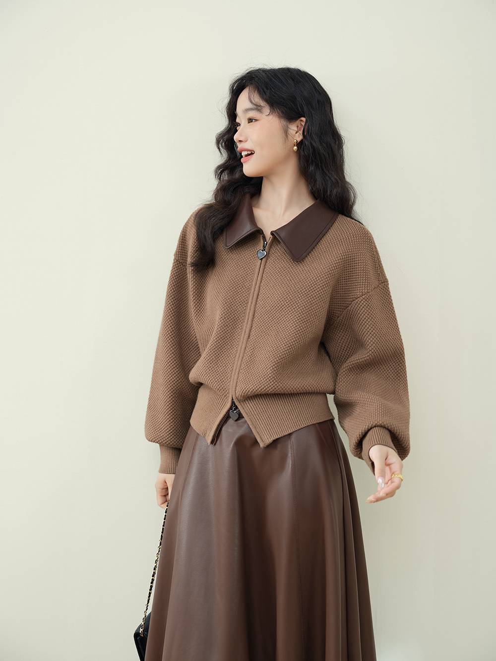 Double Zip Cardigan Sweater