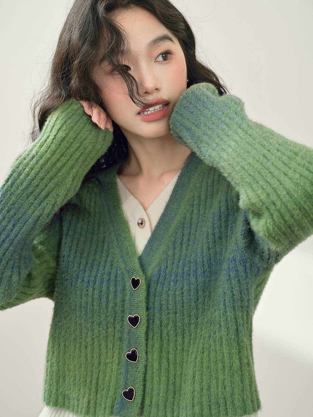 Gradient Cardigan Sweater