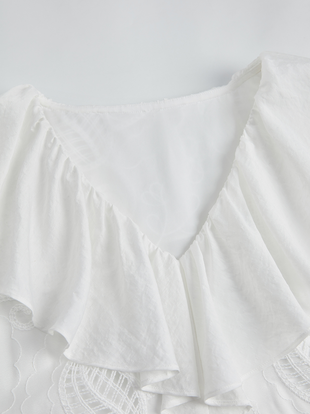 Ruffled V-Neck Dress