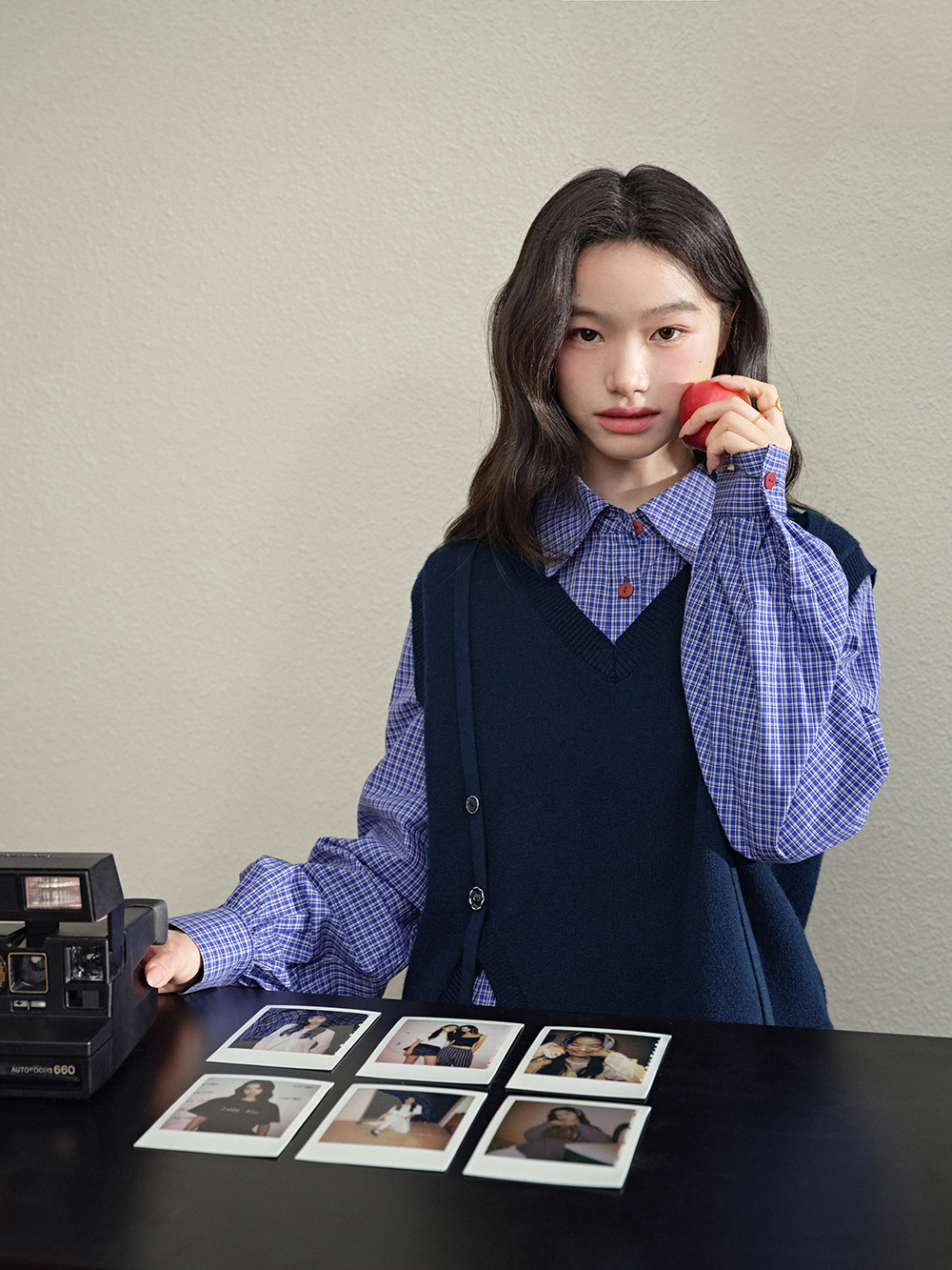 Vest and Ribbon Tie Dress