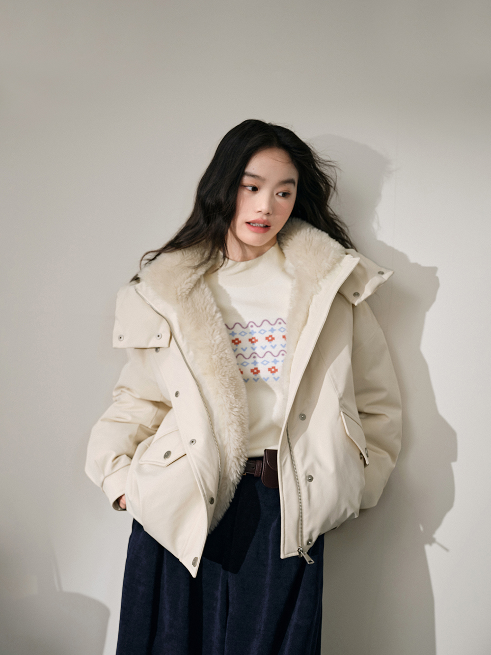 Hooded Stand Collar Down Jacket