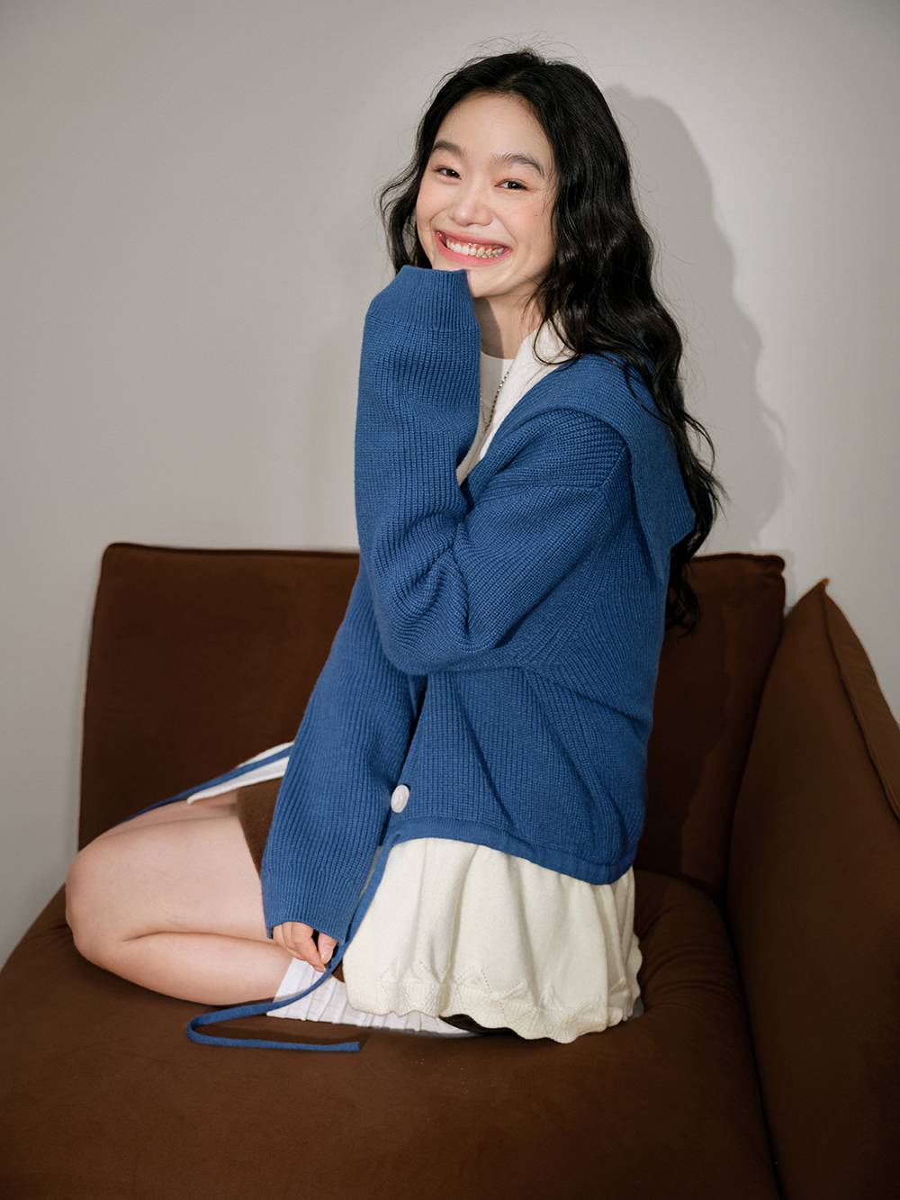 Sailor Collar Drawstring Sweater