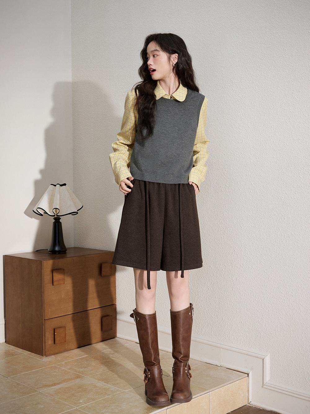 Cardigan Sweater and Knit Vest