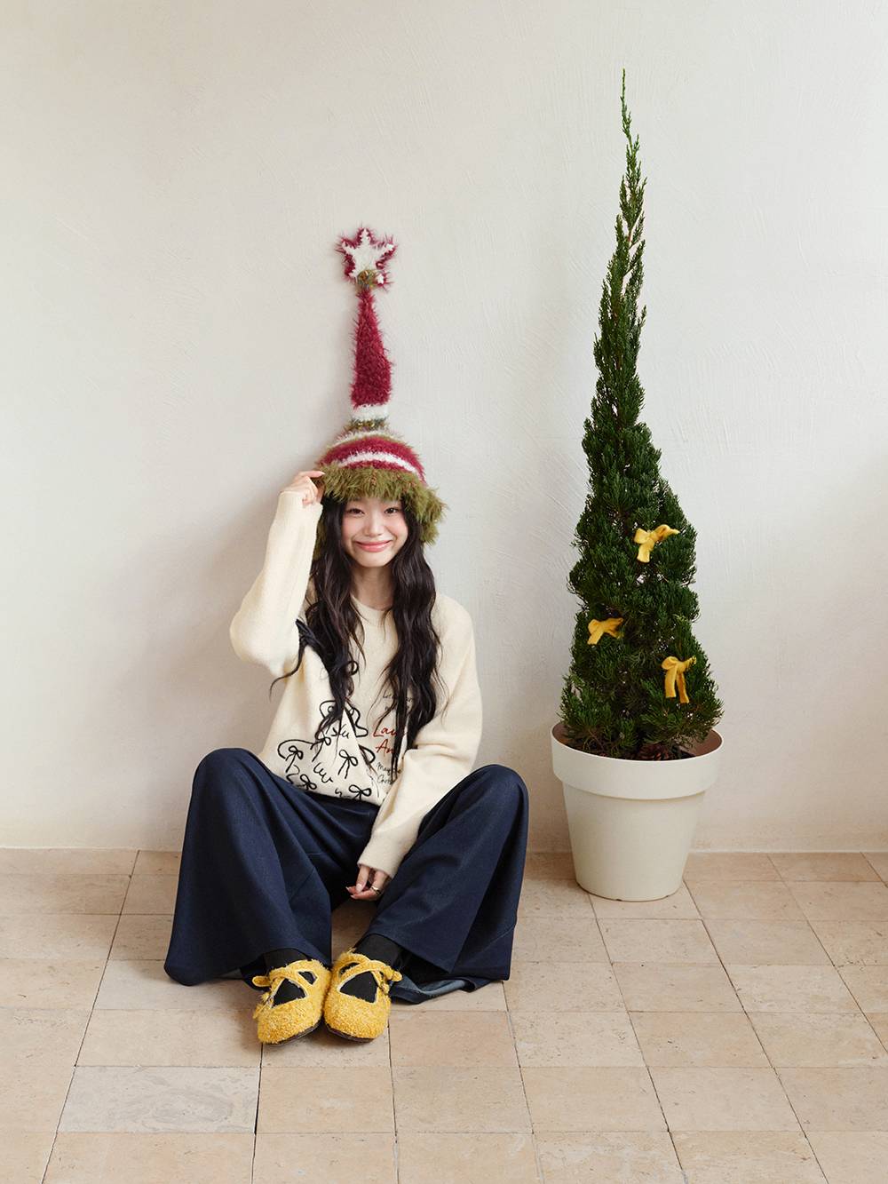 Wrap Tie Wide-Leg Pants