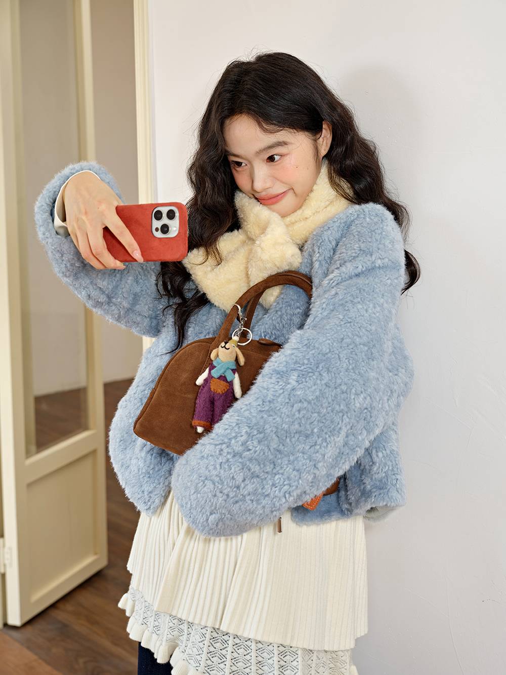 Fuzzy Scarf and Jacket