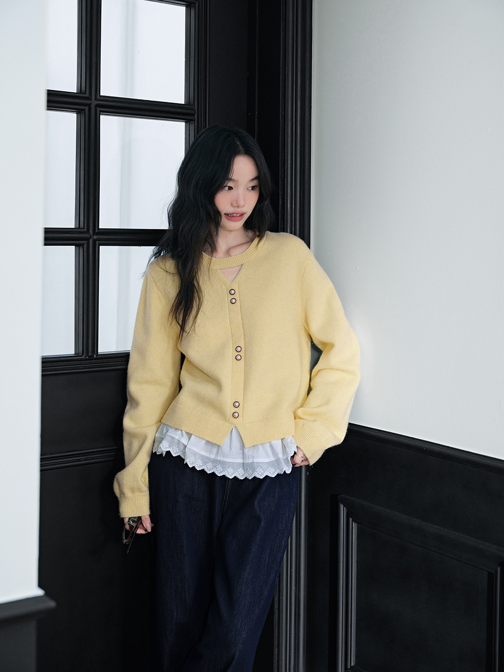 Front Cut Out Sweater