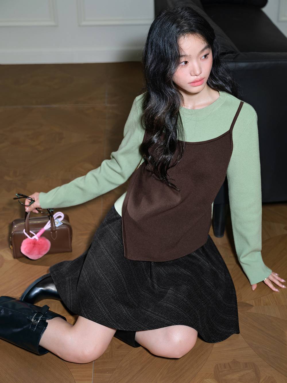 Layered Look Knit Top