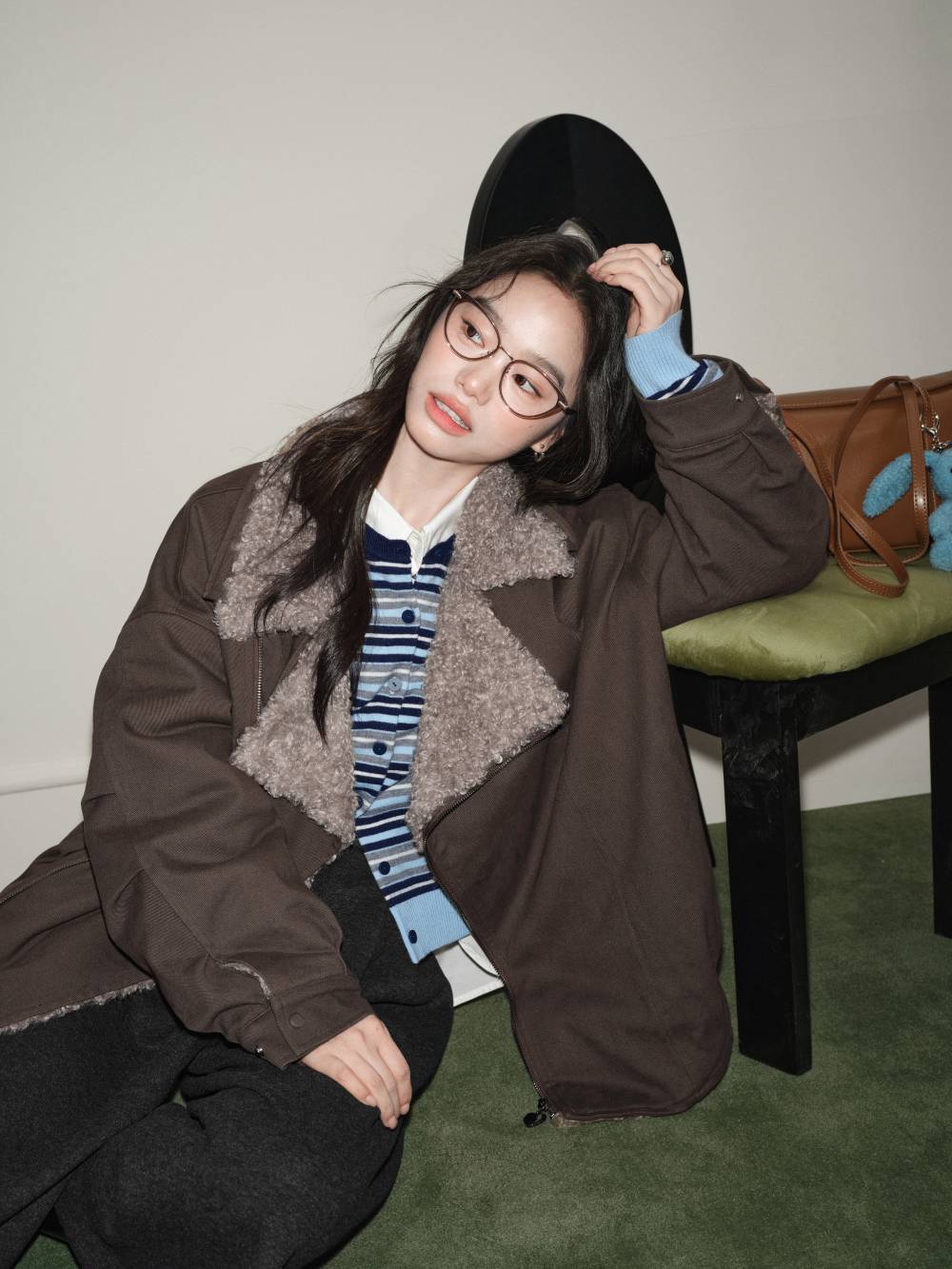 Faux Shearling Collar Jacket