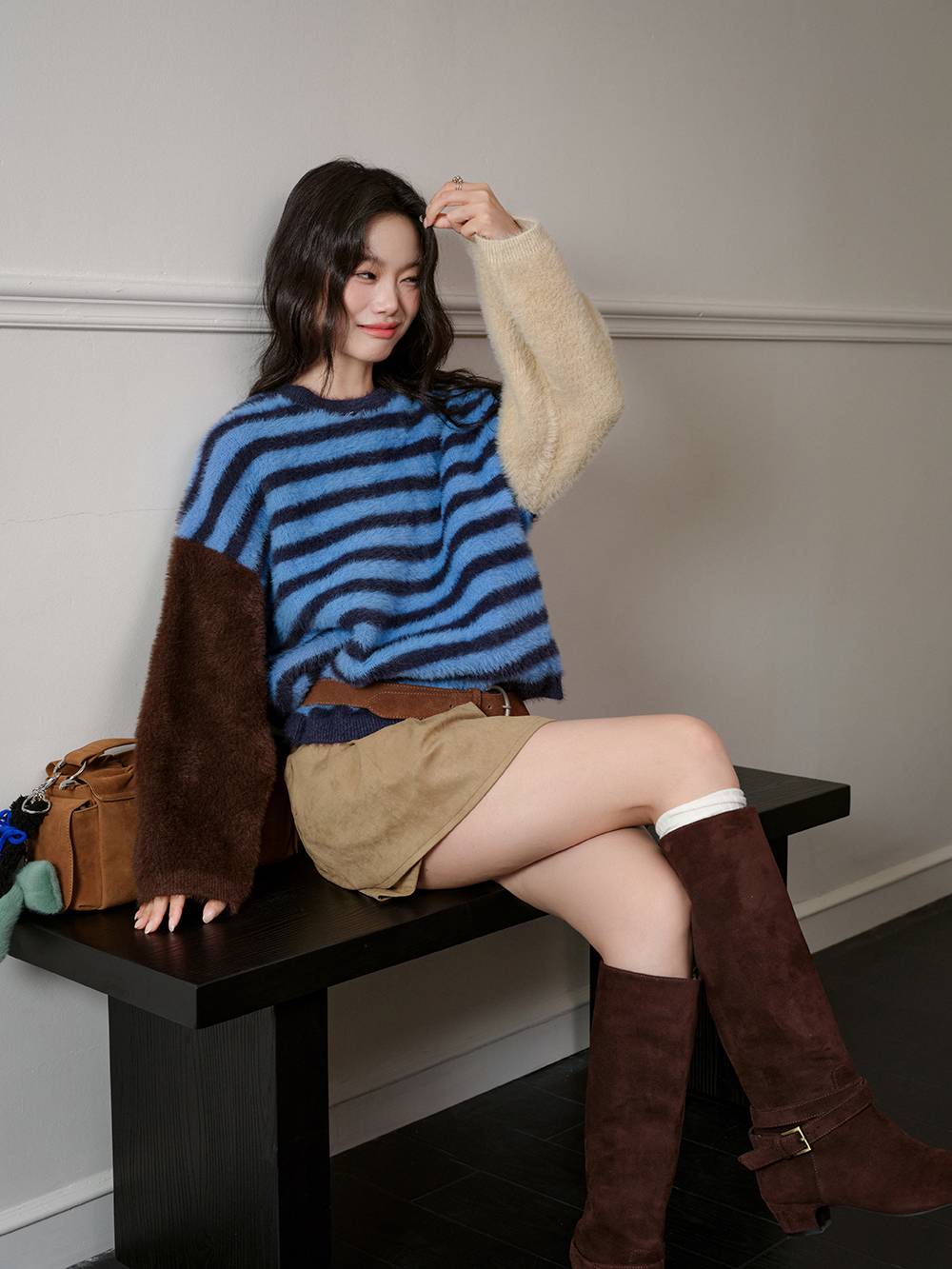 Fuzzy Striped Sweater