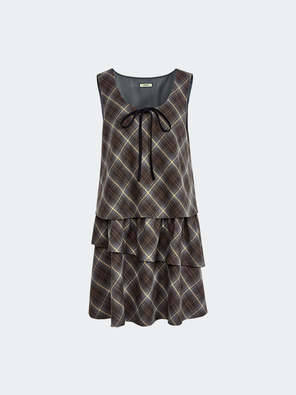 Layered Checked Dress