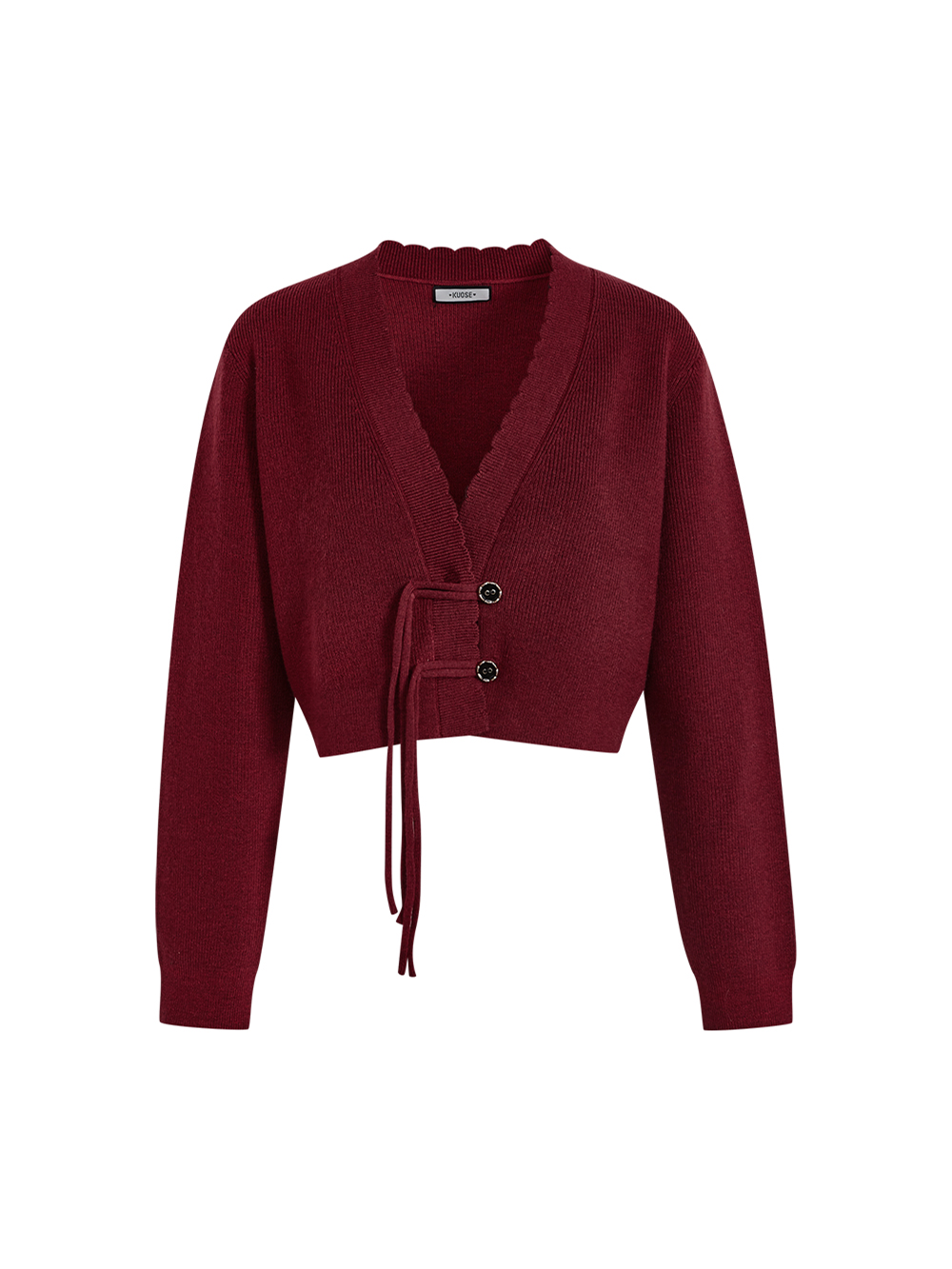 Red Cardigan and Black Dress