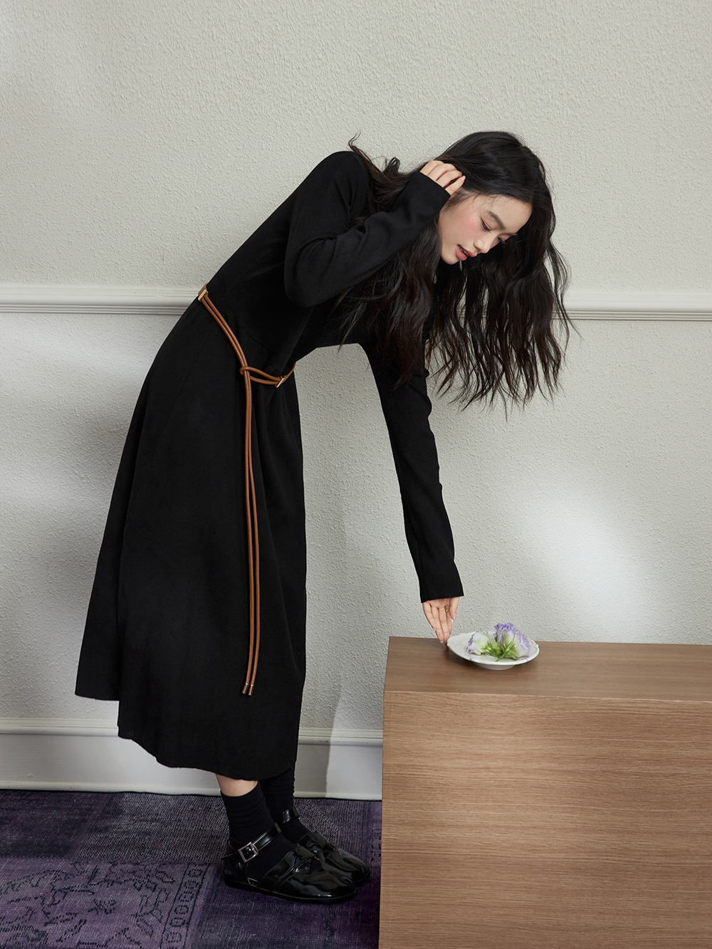 Turtleneck Knit Dress