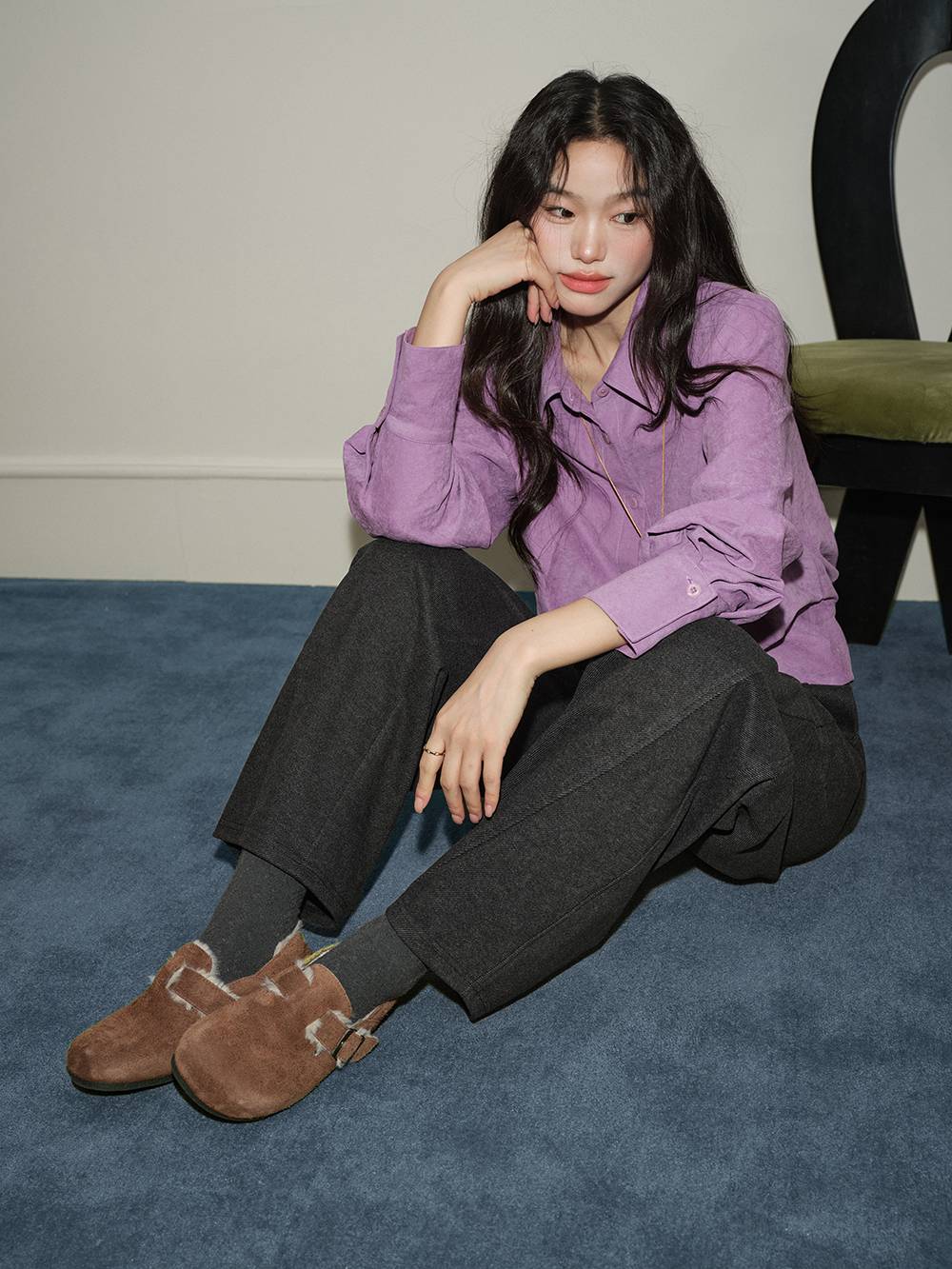 High-Waisted Brushed Pants